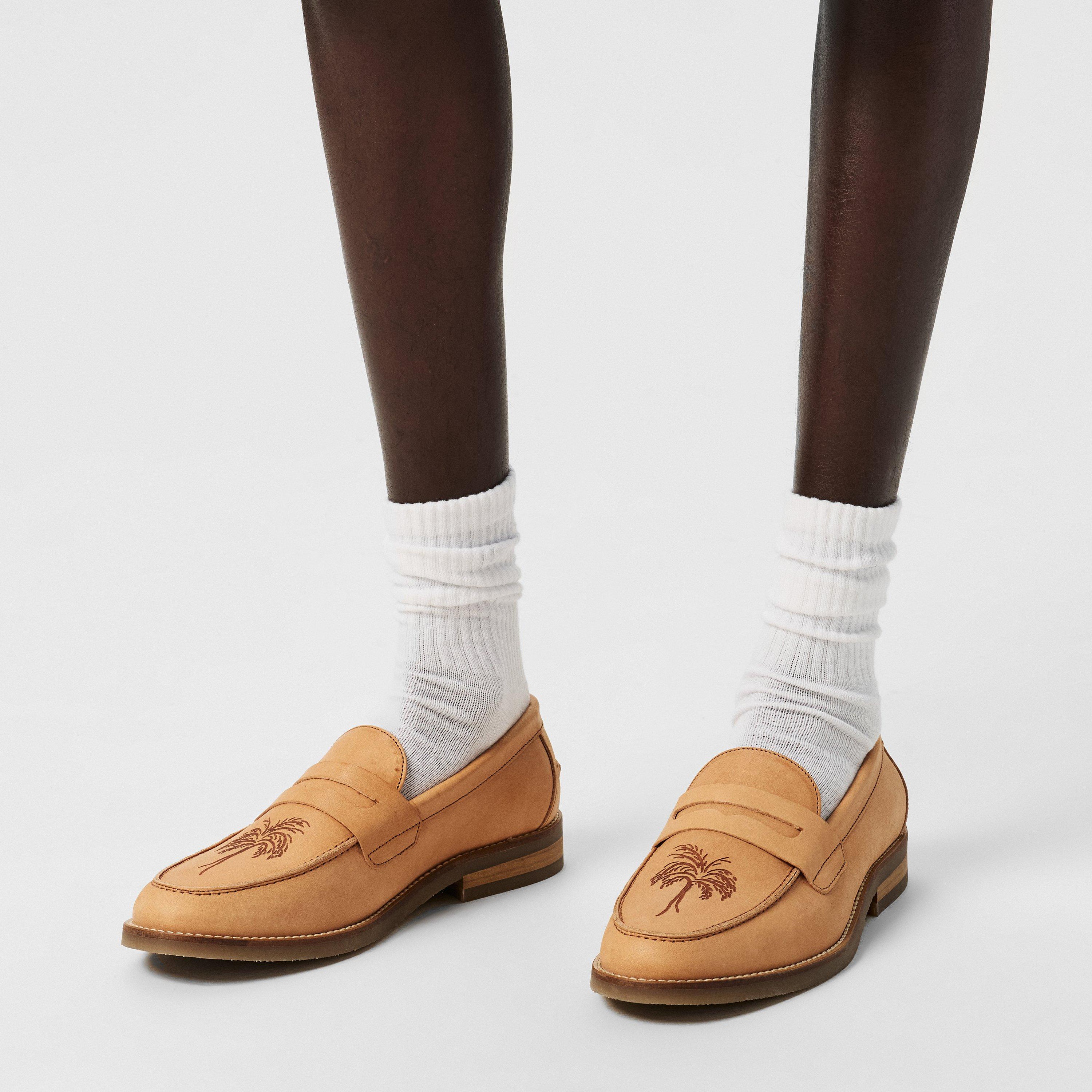 Brown - Duke and Dexter - Wilde Palm Tree Penny Loafers - 3