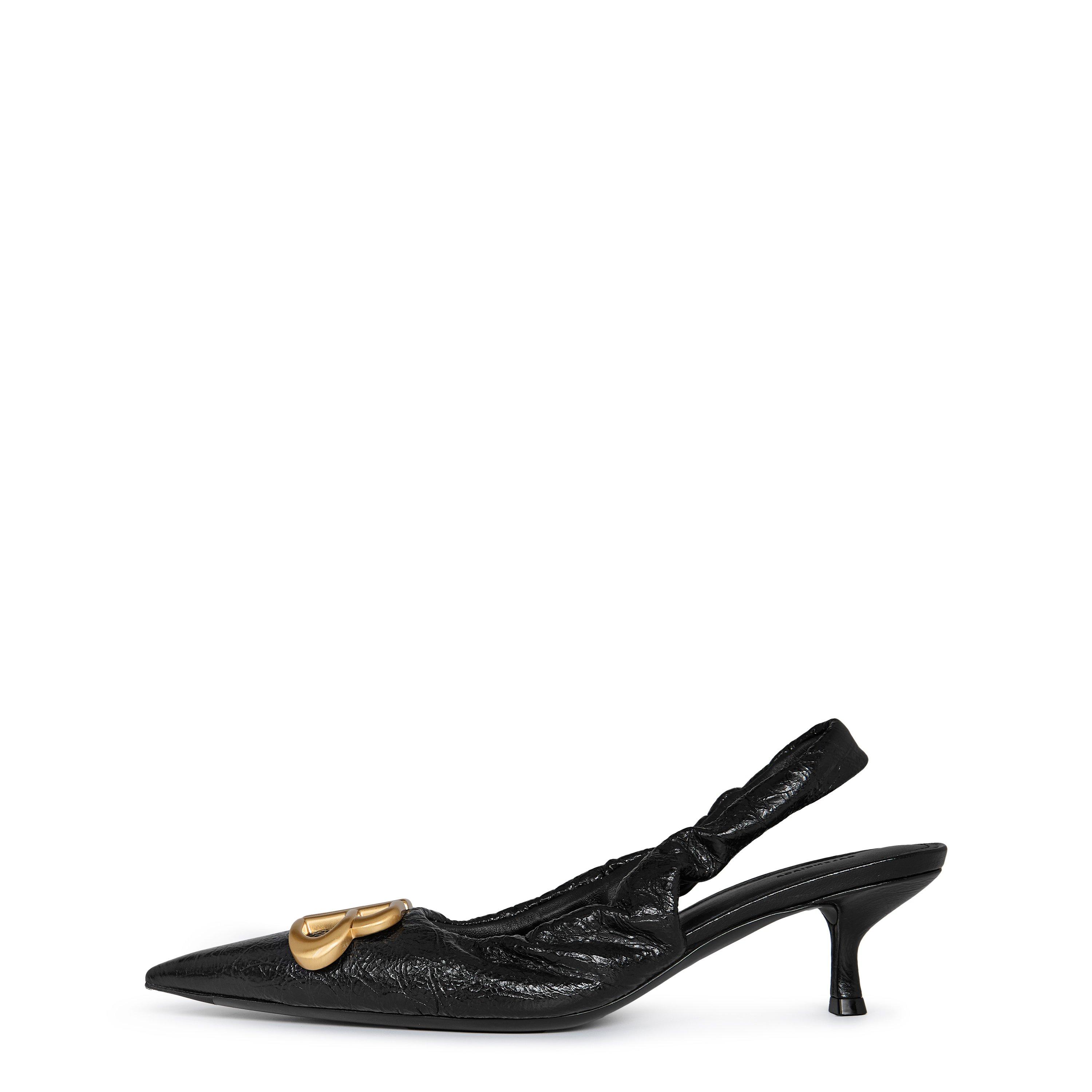 Black/Gold - Balenciaga - Women's Monaco Slingbacks - 2
