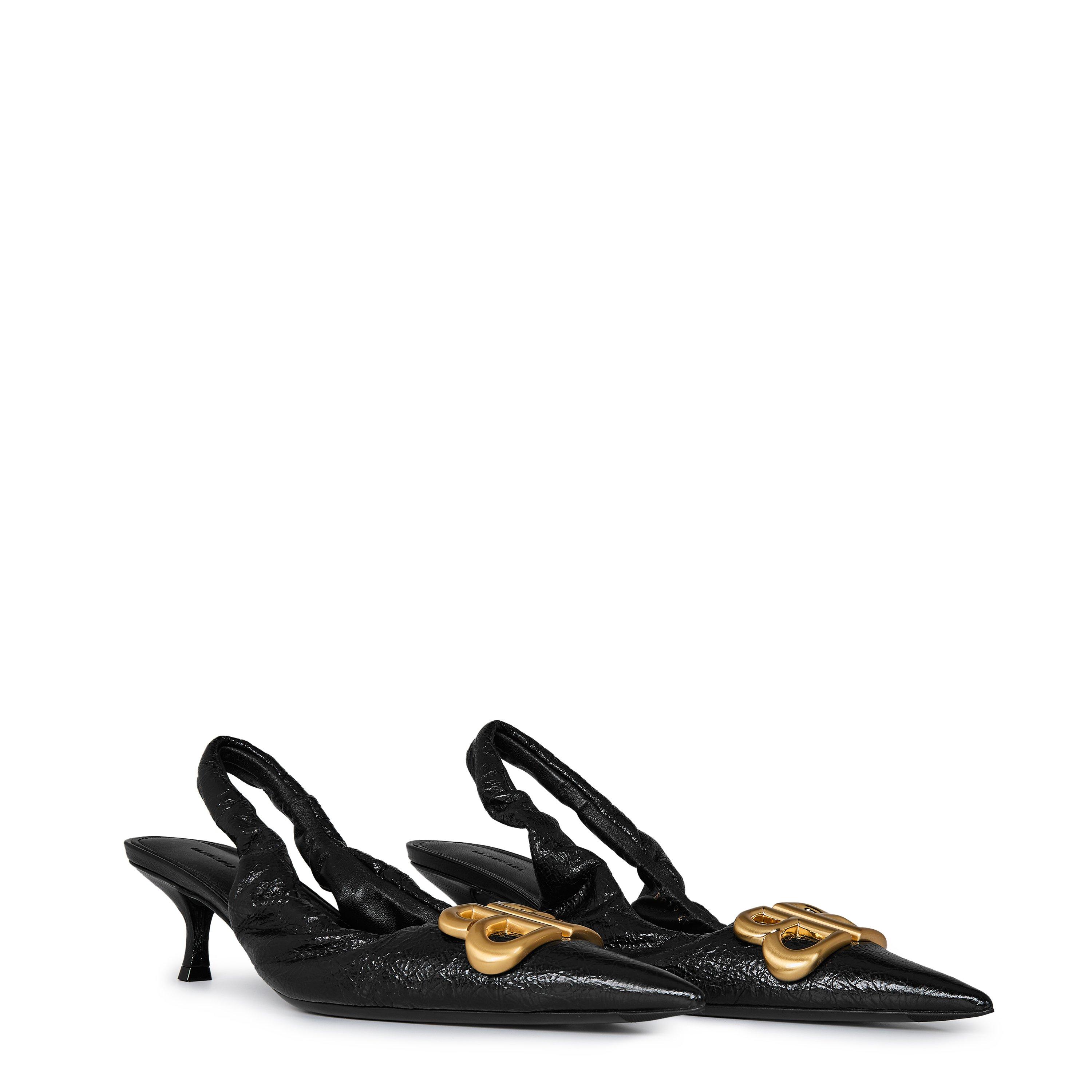 Black/Gold - Balenciaga - Women's Monaco Slingbacks - 4