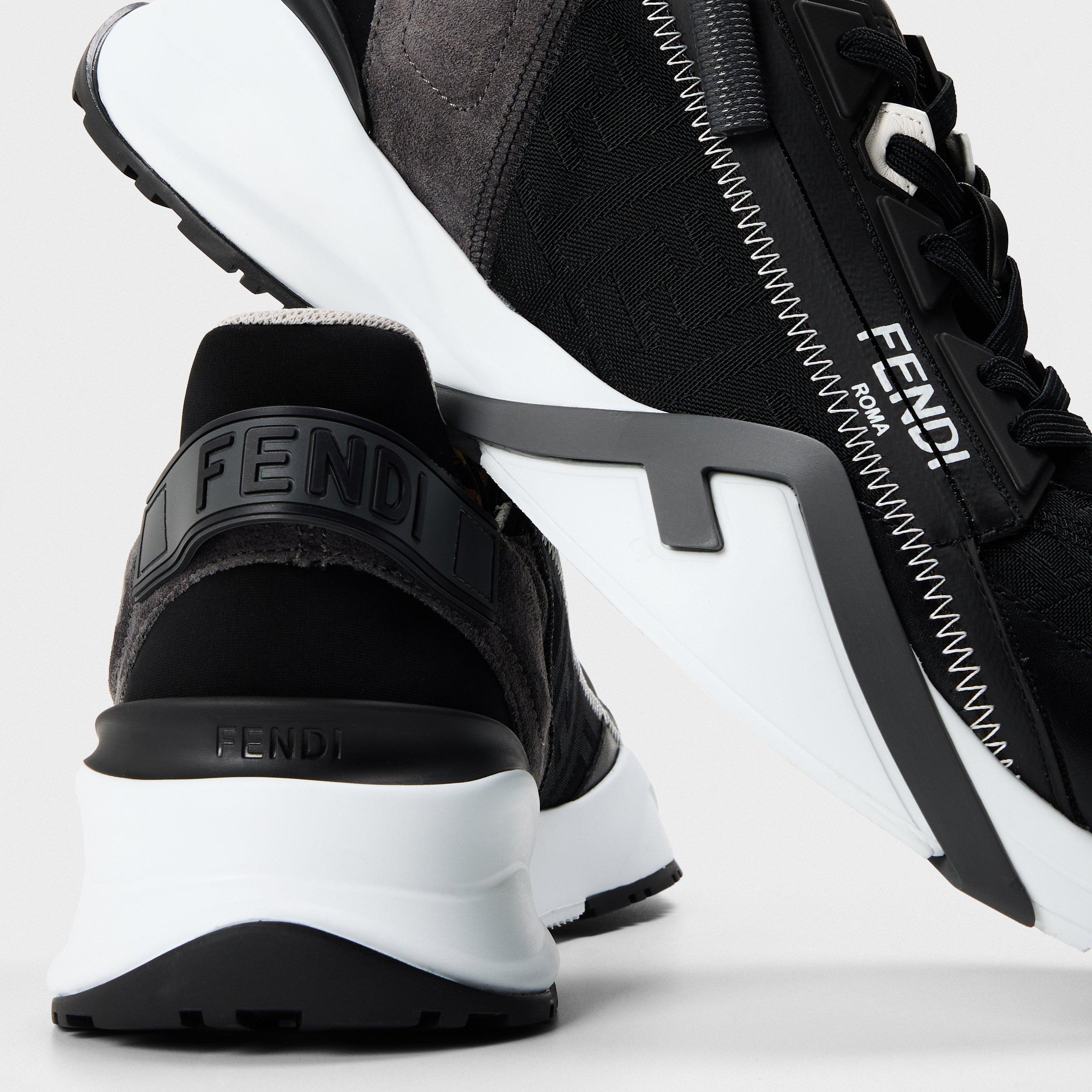 Black/Anth - Fendi - Flow Low Top Trainers - 4