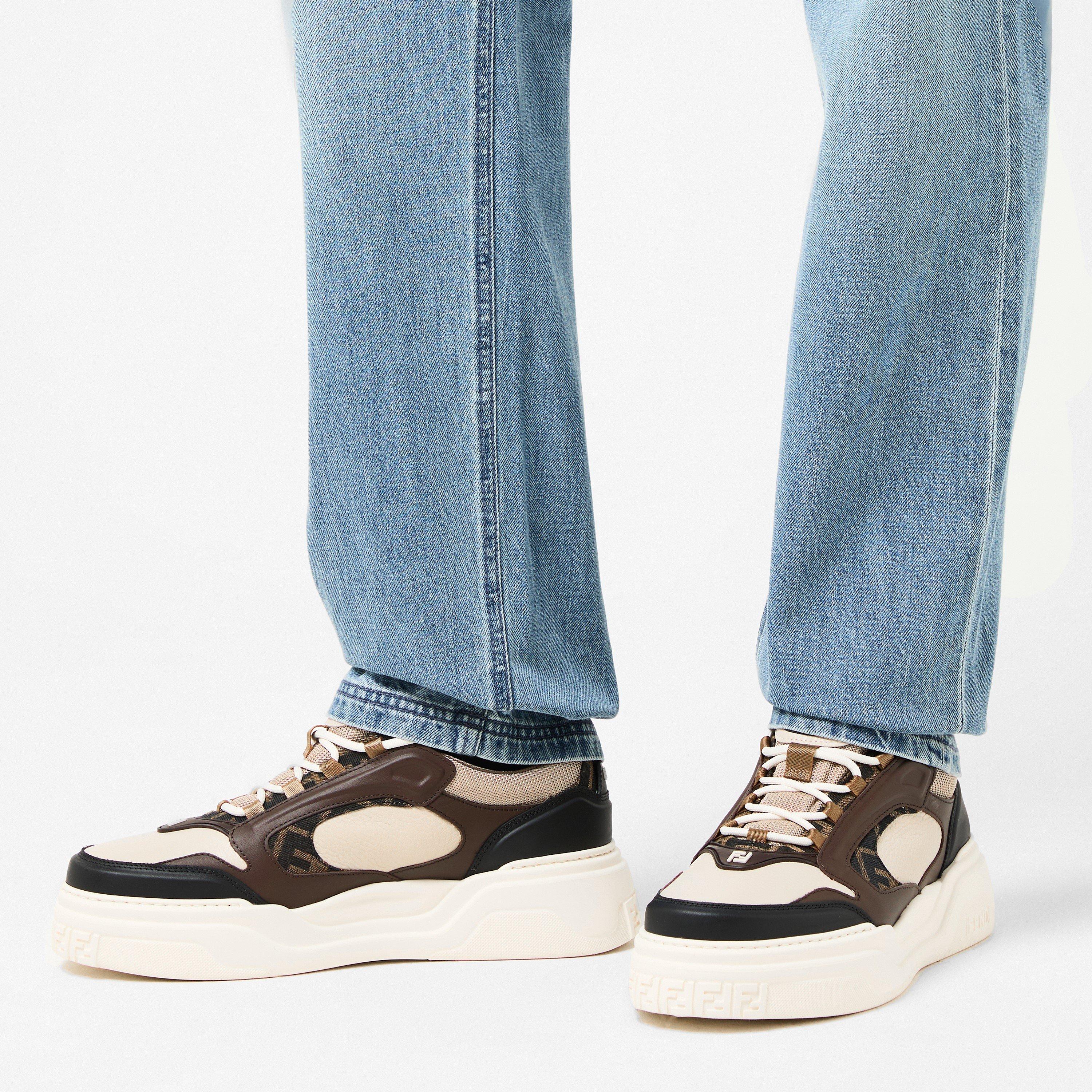 Black/Latte - Fendi - Force Low Trainers - 3