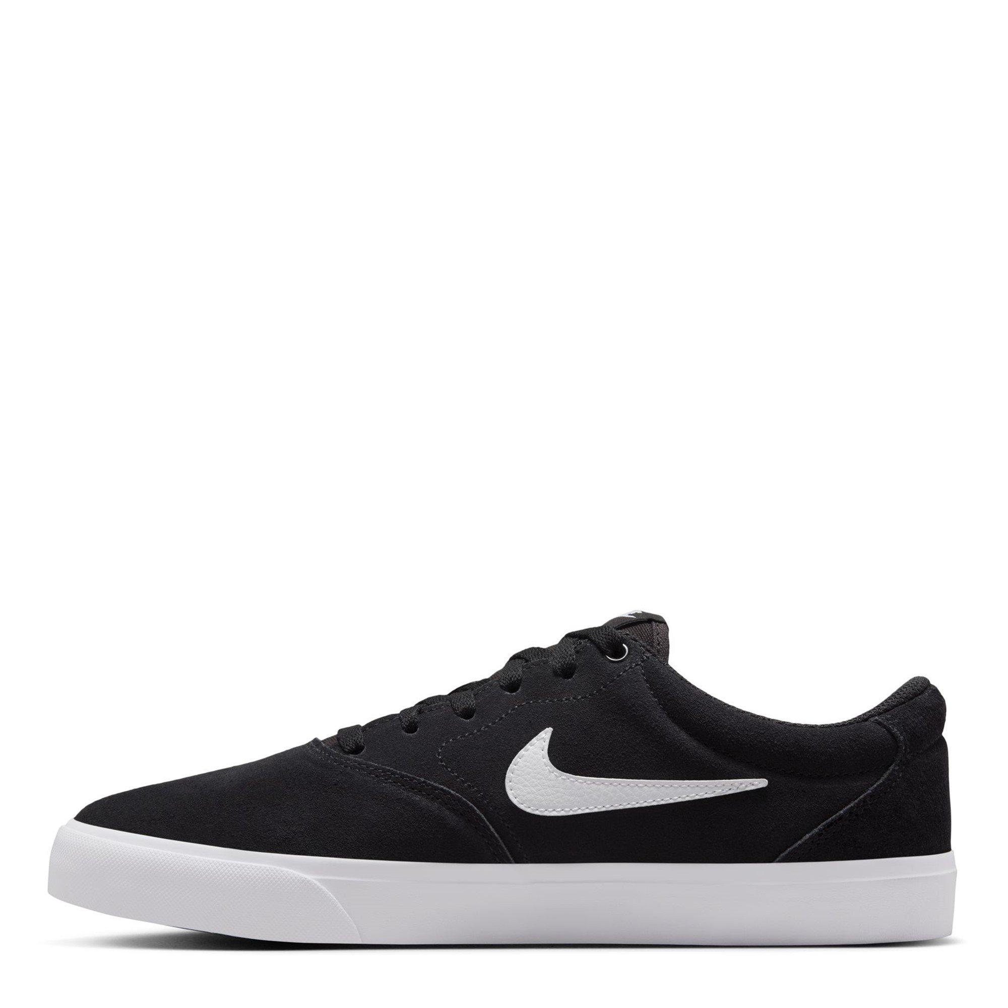 Black/White - Nike - Charge Low Suede Shoes Mens - 2