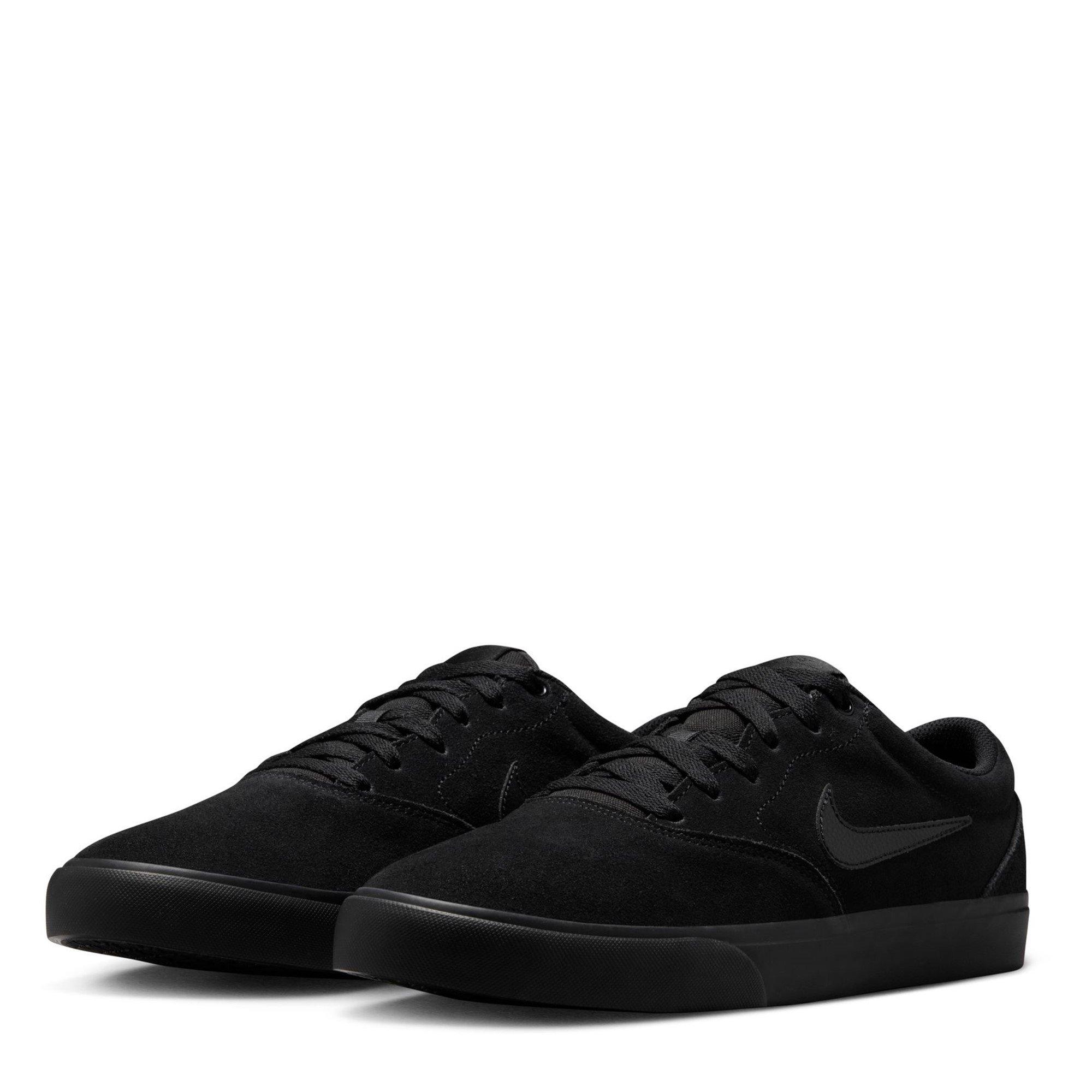 Black/Black - Nike - Charge Low Suede Shoes Mens - 3