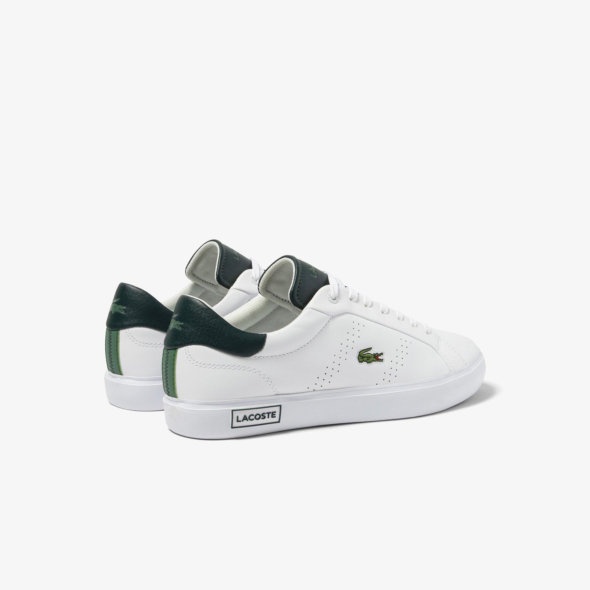 White/DkGreen - Lacoste - Power Court trainer - 3