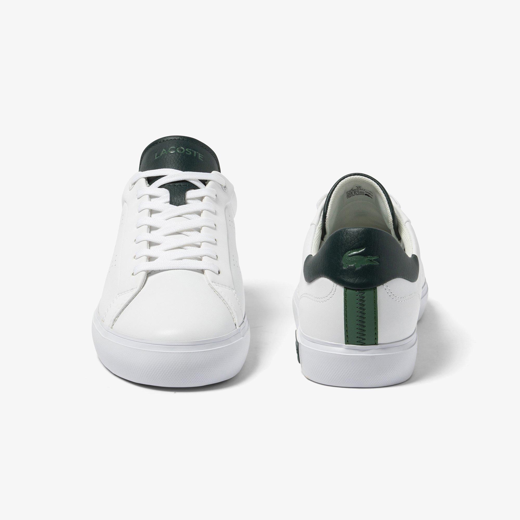 White/DkGreen - Lacoste - Power Court trainer - 5