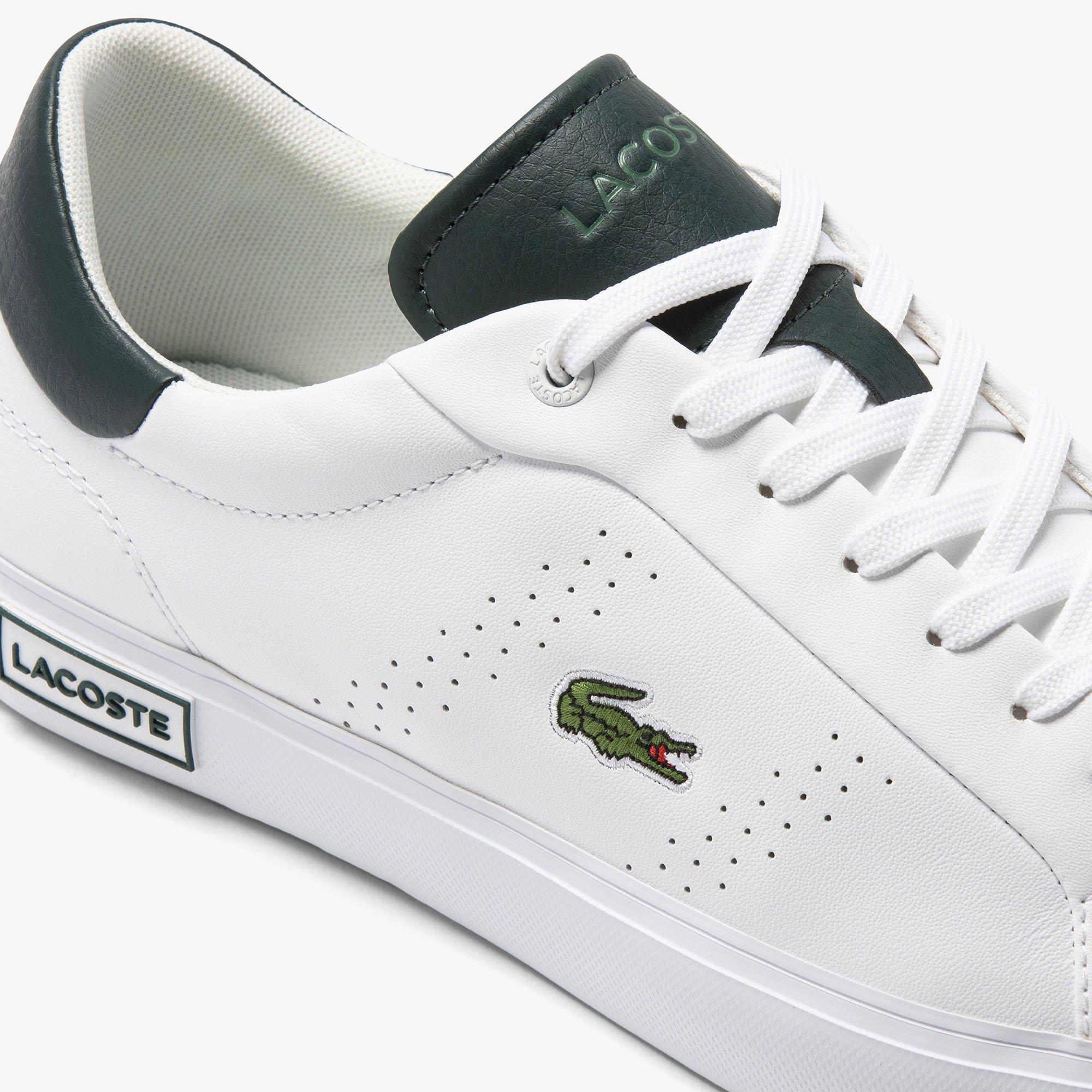 White/DkGreen - Lacoste - Power Court trainer - 6