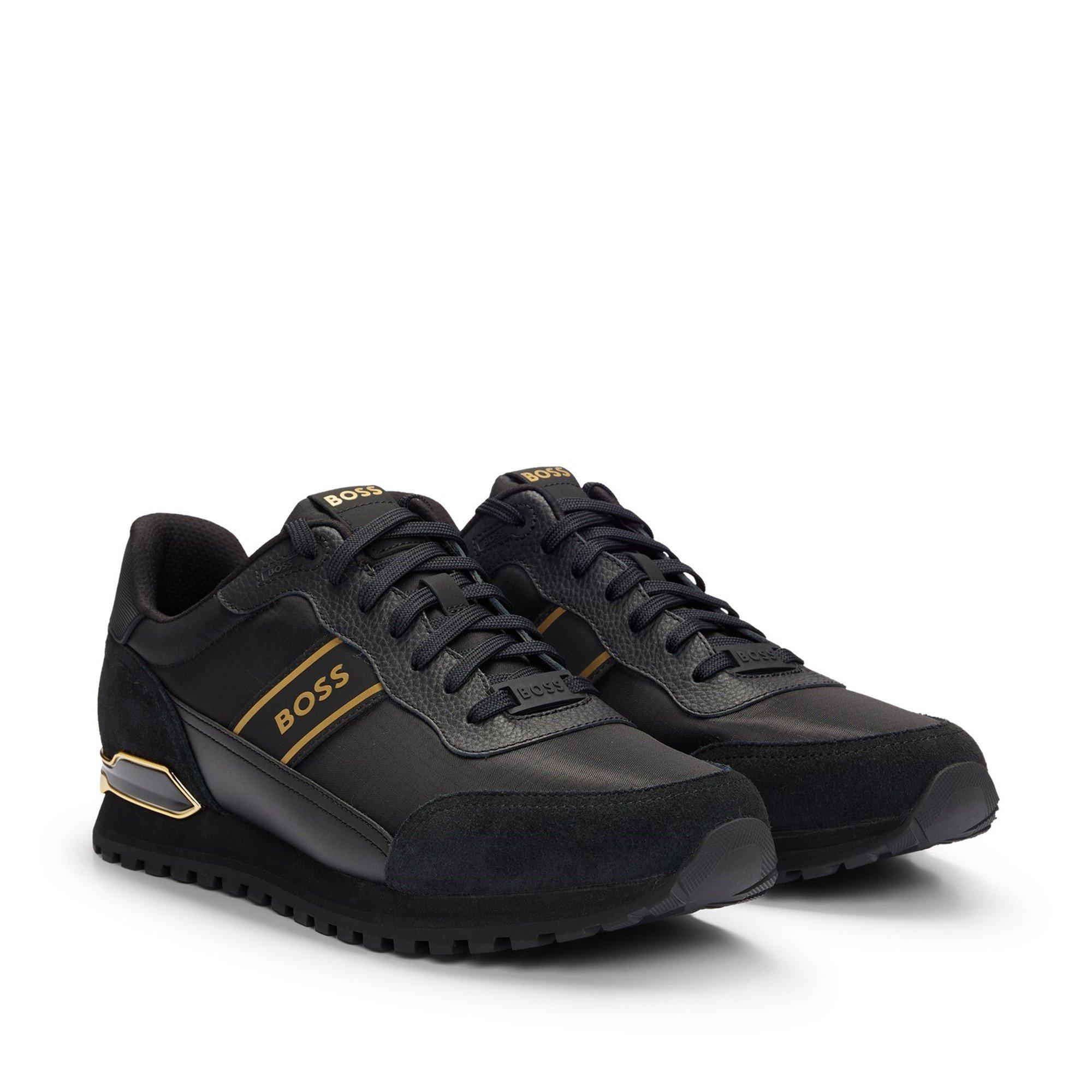 Black/Gold 007 - Boss - Men's Parkour Trainers, Dynamic Design - 2