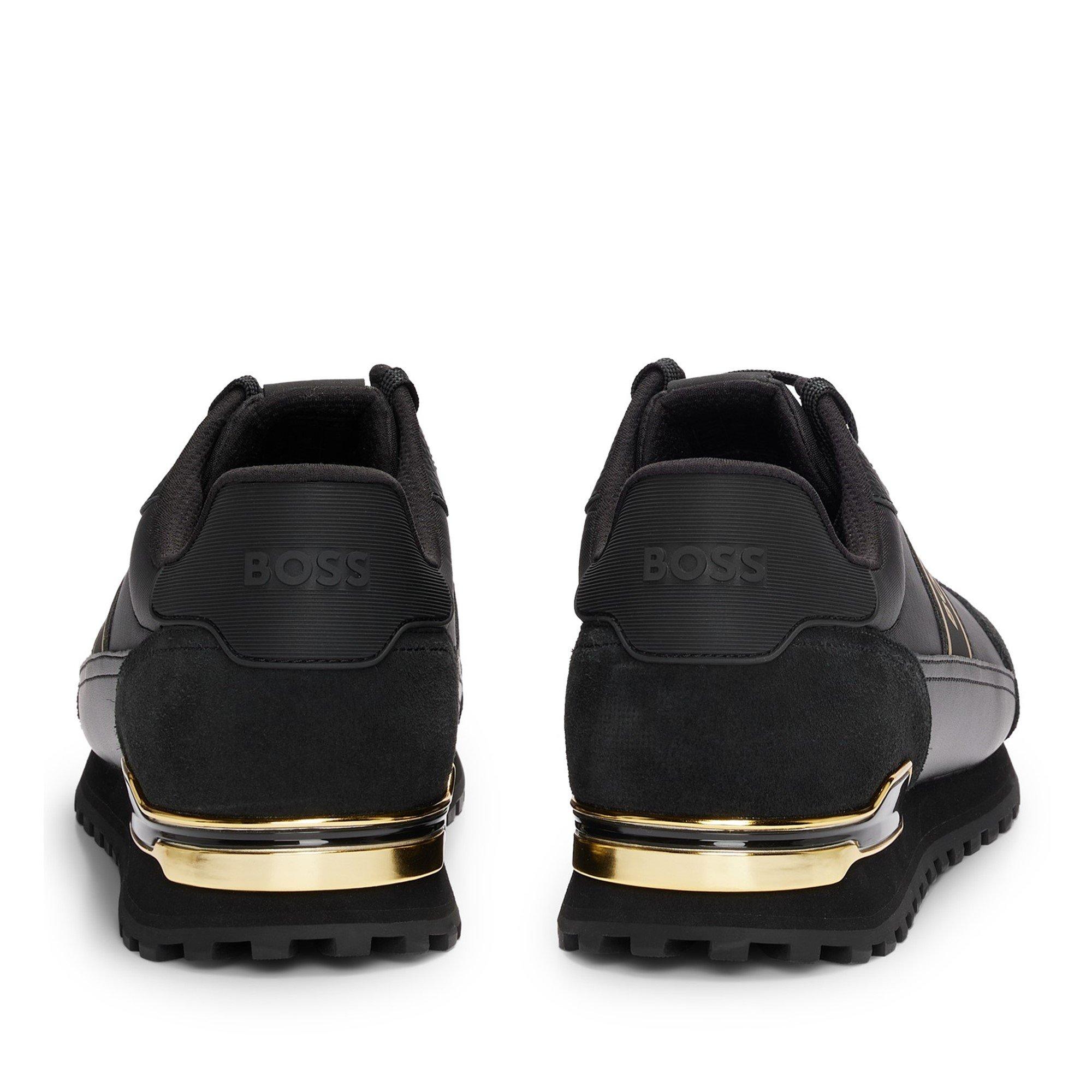 Black/Gold 007 - Boss - Men's Parkour Trainers, Dynamic Design - 3