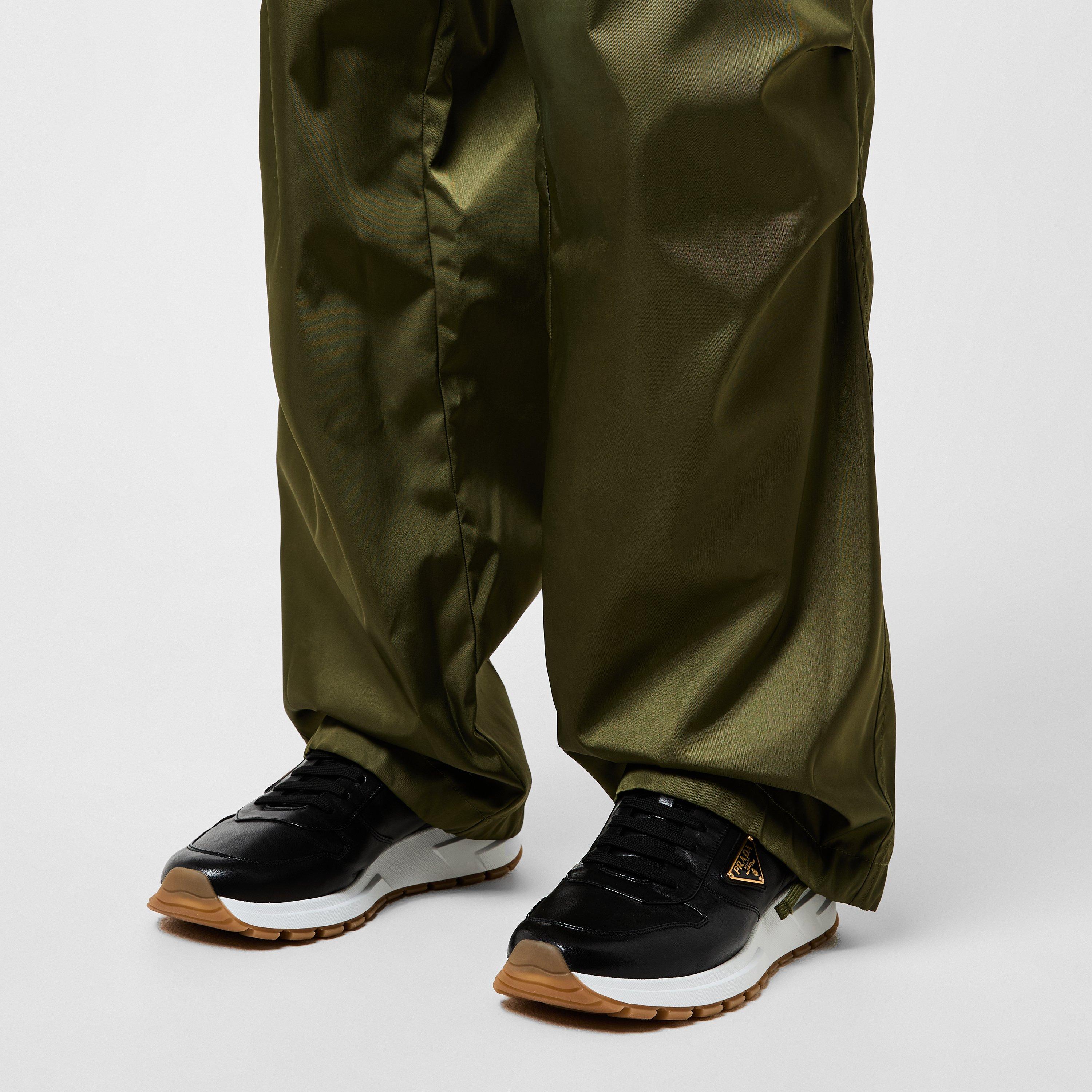 Black/Gold - Prada - Leather Sneakers Mens - 3