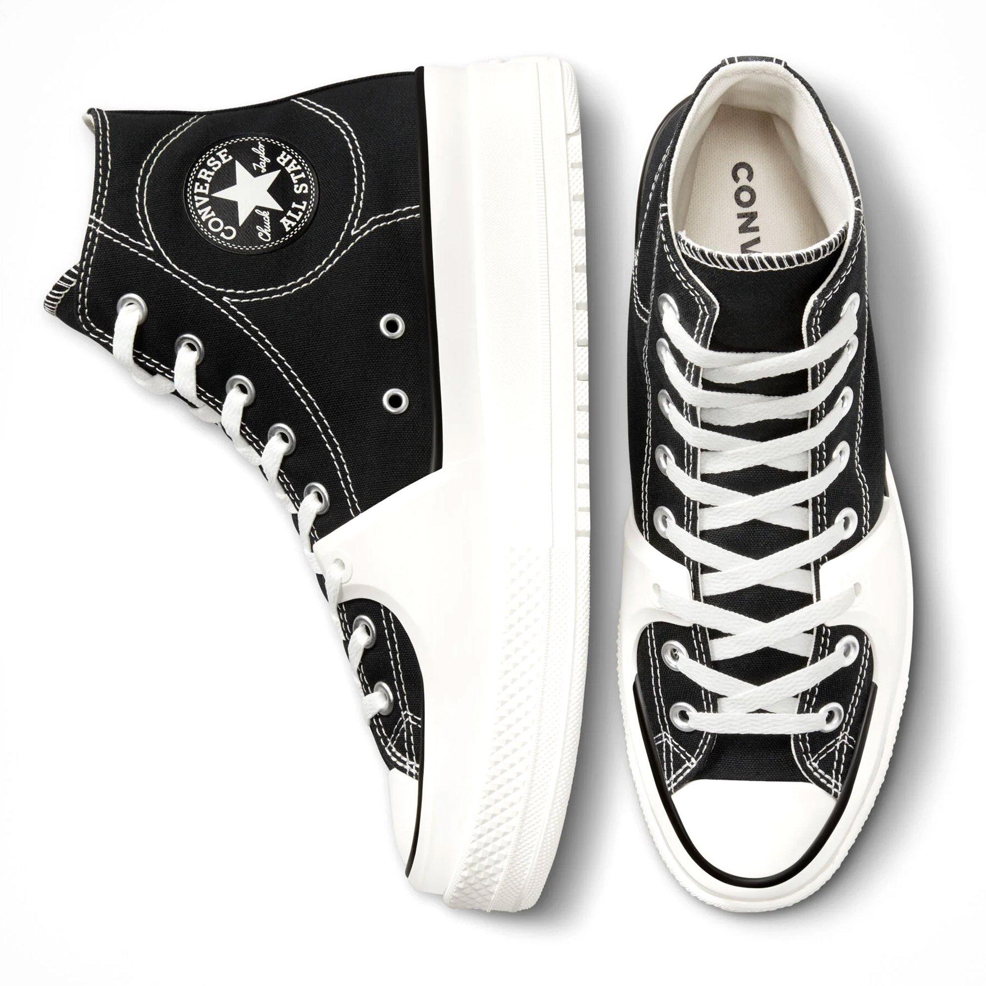 Blk/VtgWht/Egrt - Converse - Chuck Taylor All Star Construct Hi Top Shoes - 3