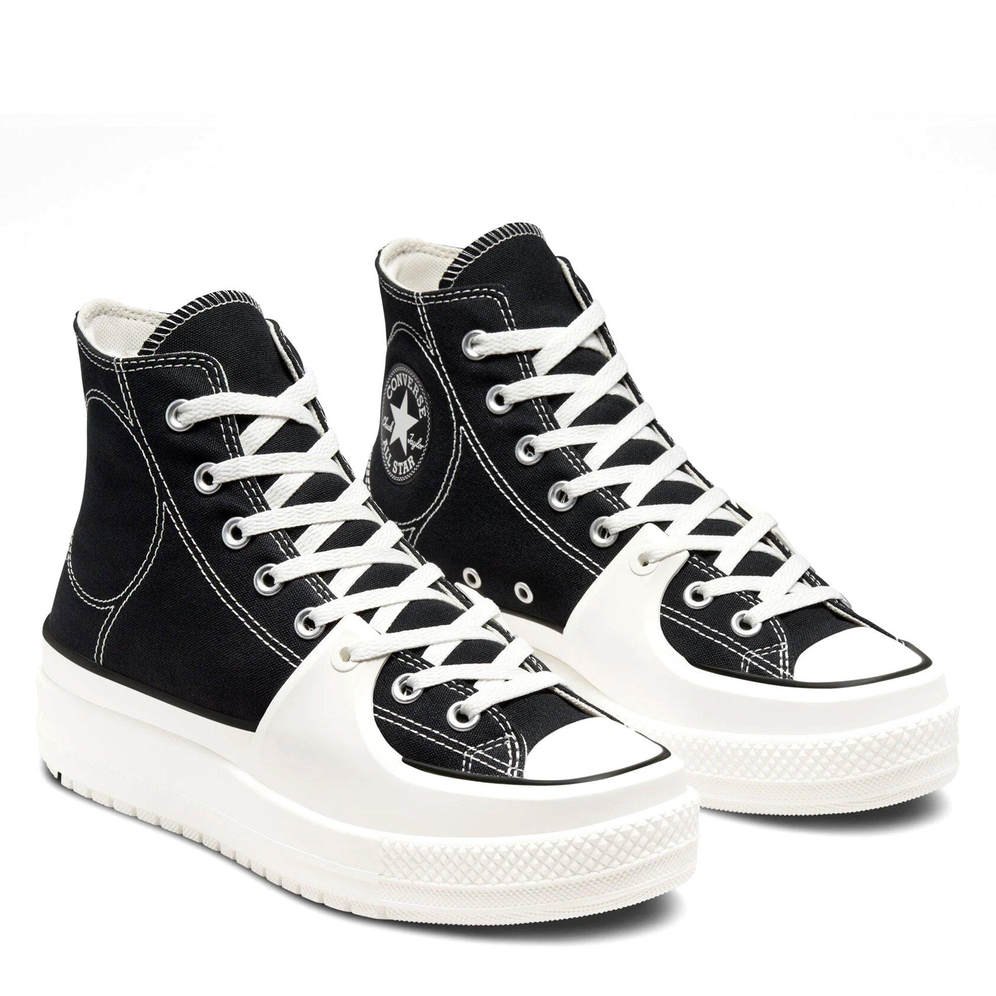 Blk/VtgWht/Egrt - Converse - Chuck Taylor All Star Construct Hi Top Shoes - 5