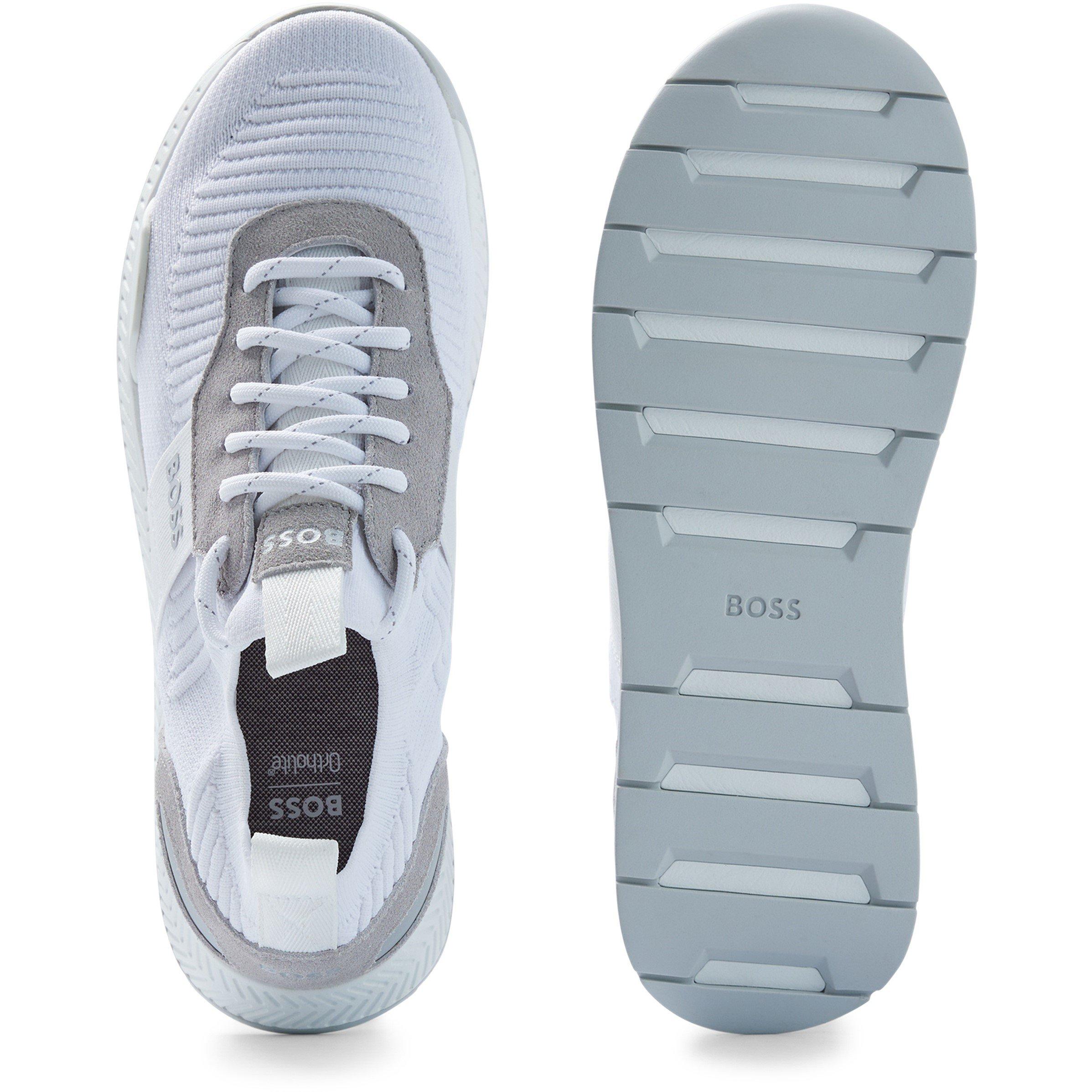 White - Boss - Men's Titanium Knit Trainers, Comfortable Design - 4