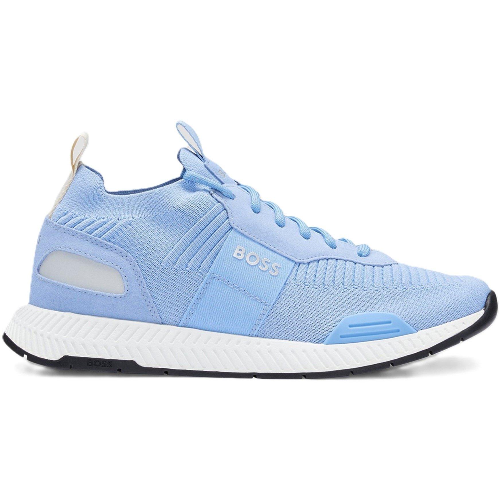 Pastel Blue - Boss - Men's Titanium Knit Trainers, Comfortable Design - 1
