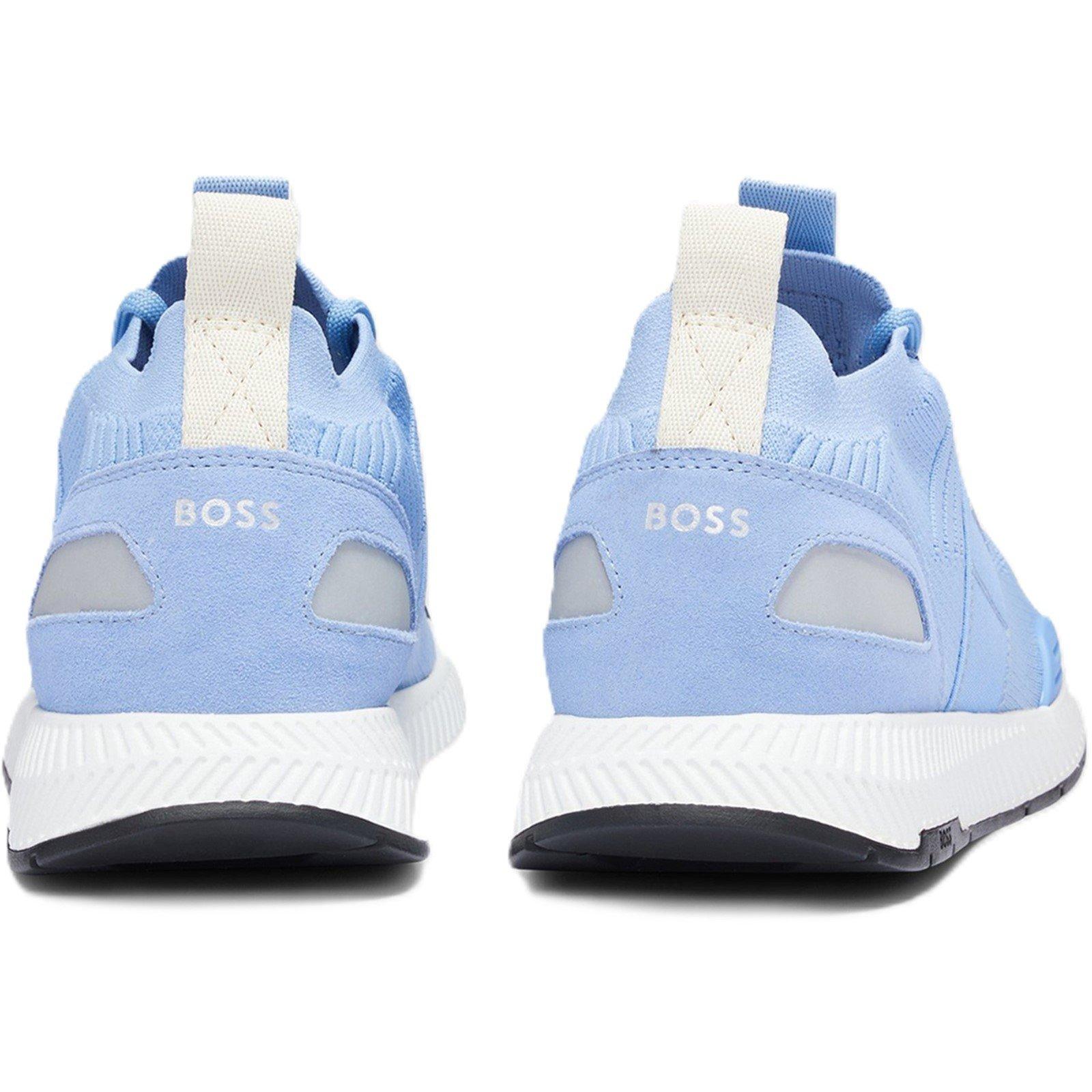 Pastel Blue - Boss - Men's Titanium Knit Trainers, Comfortable Design - 2