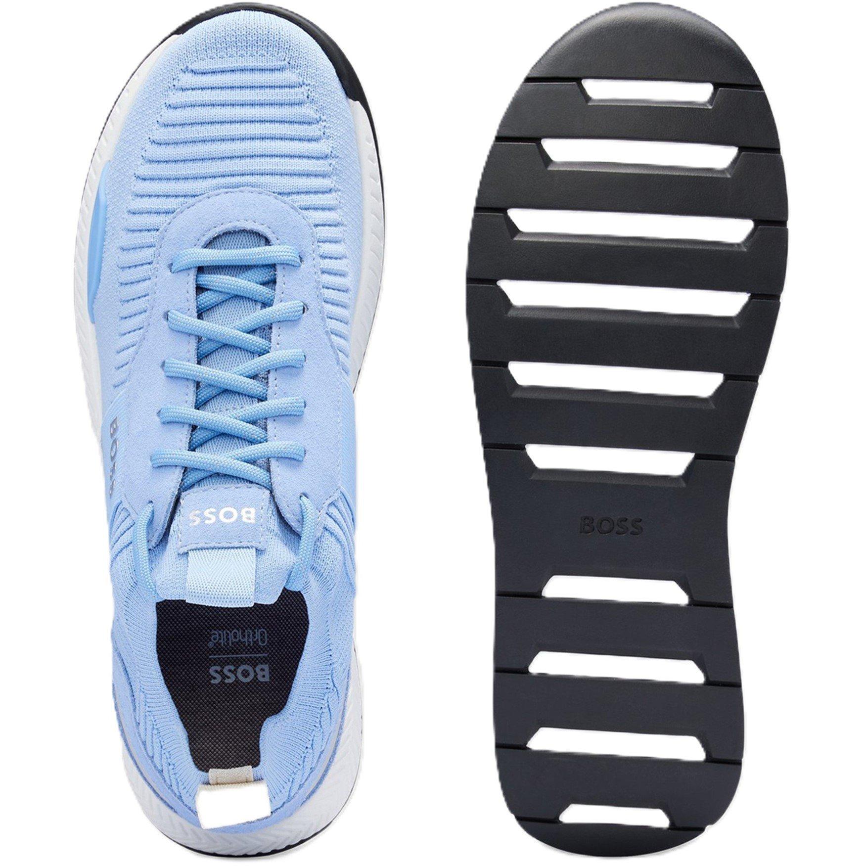 Pastel Blue - Boss - Men's Titanium Knit Trainers, Comfortable Design - 3