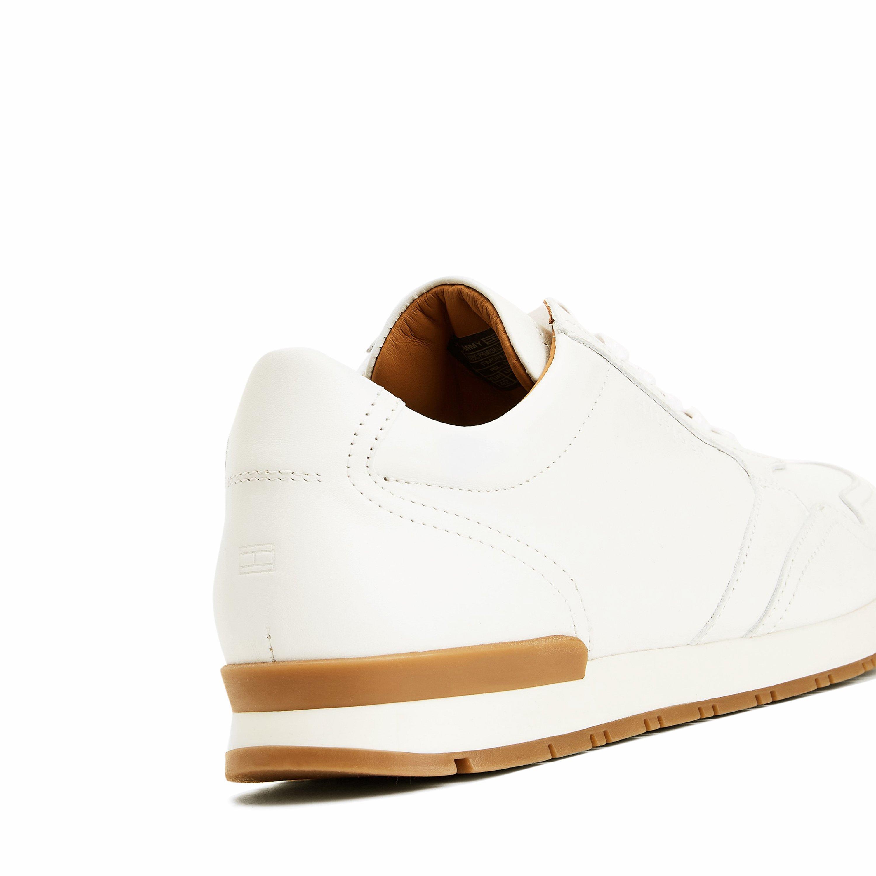 Blanc - Tommy Hilfiger - Classic Premium Leather Trainers - 4