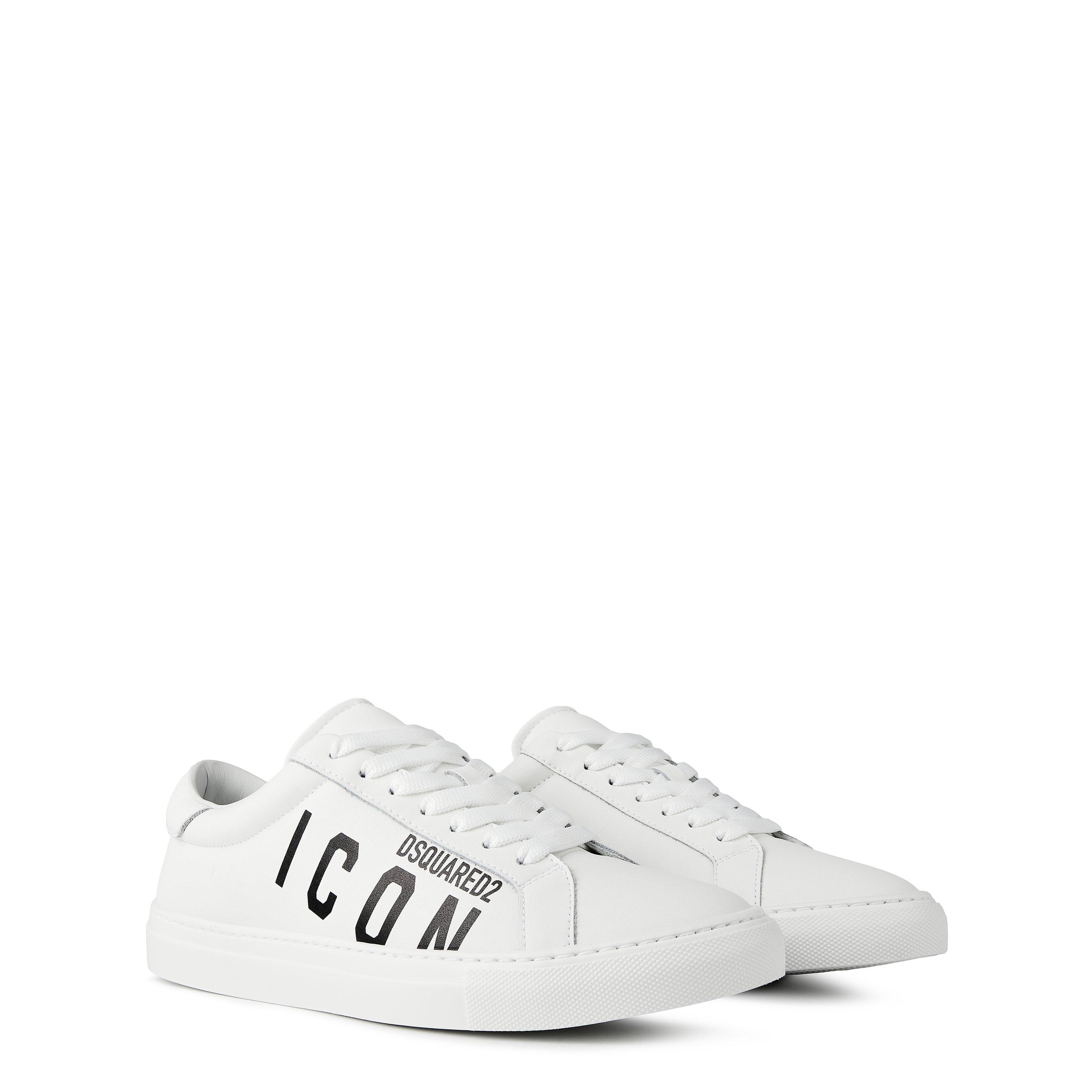 White Black - DSquared2 - Icon Cassette Sneakers - 4