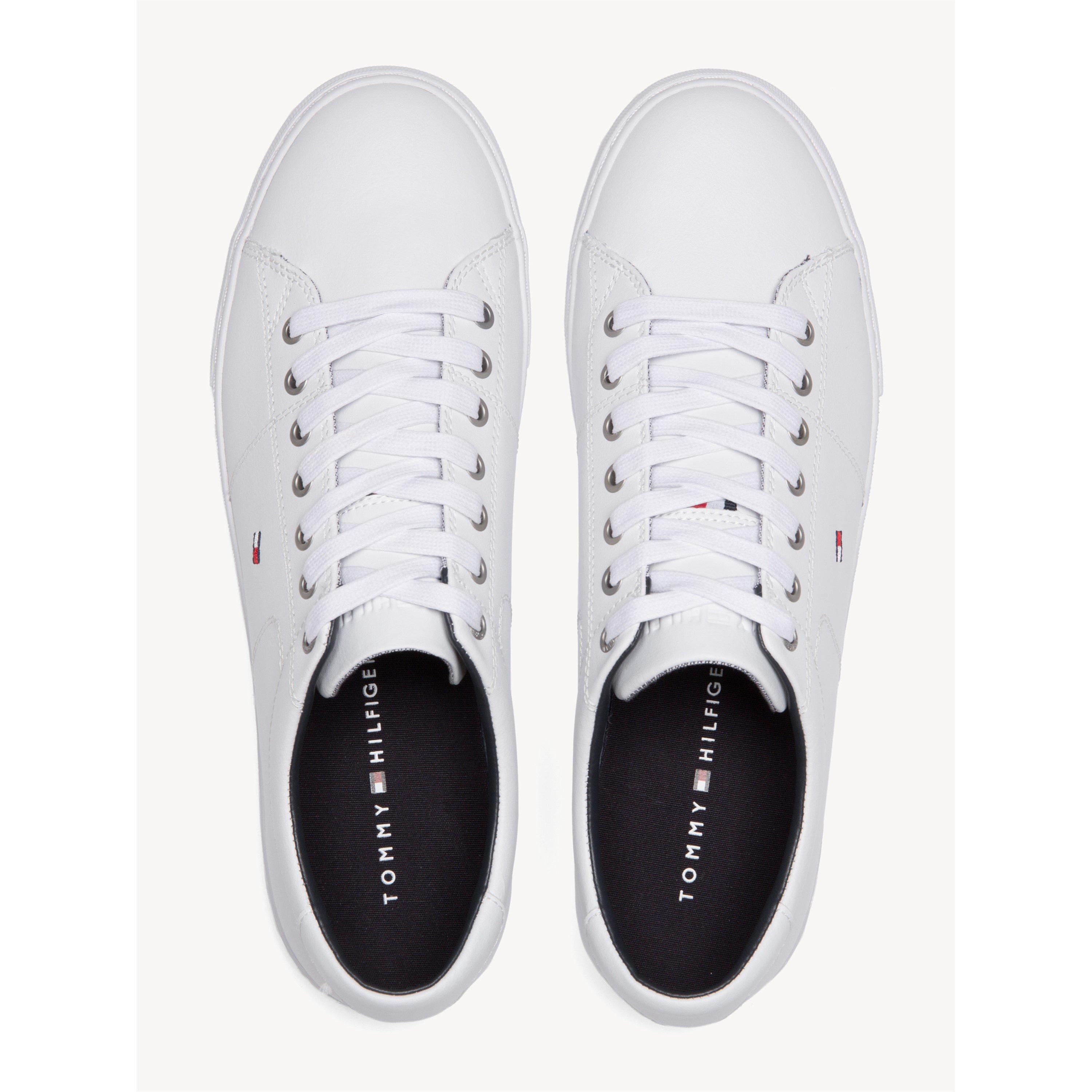 Branco - Tommy Hilfiger - ESSENTIAL LEATHER SNEAKER - 3
