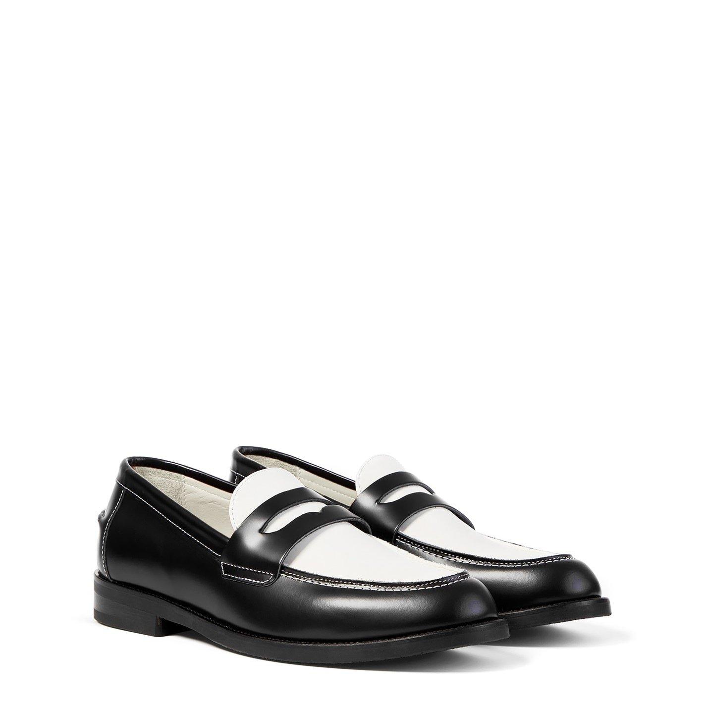 Black/White - Duke and Dexter - Wilde Classic Penny Loafer - 3