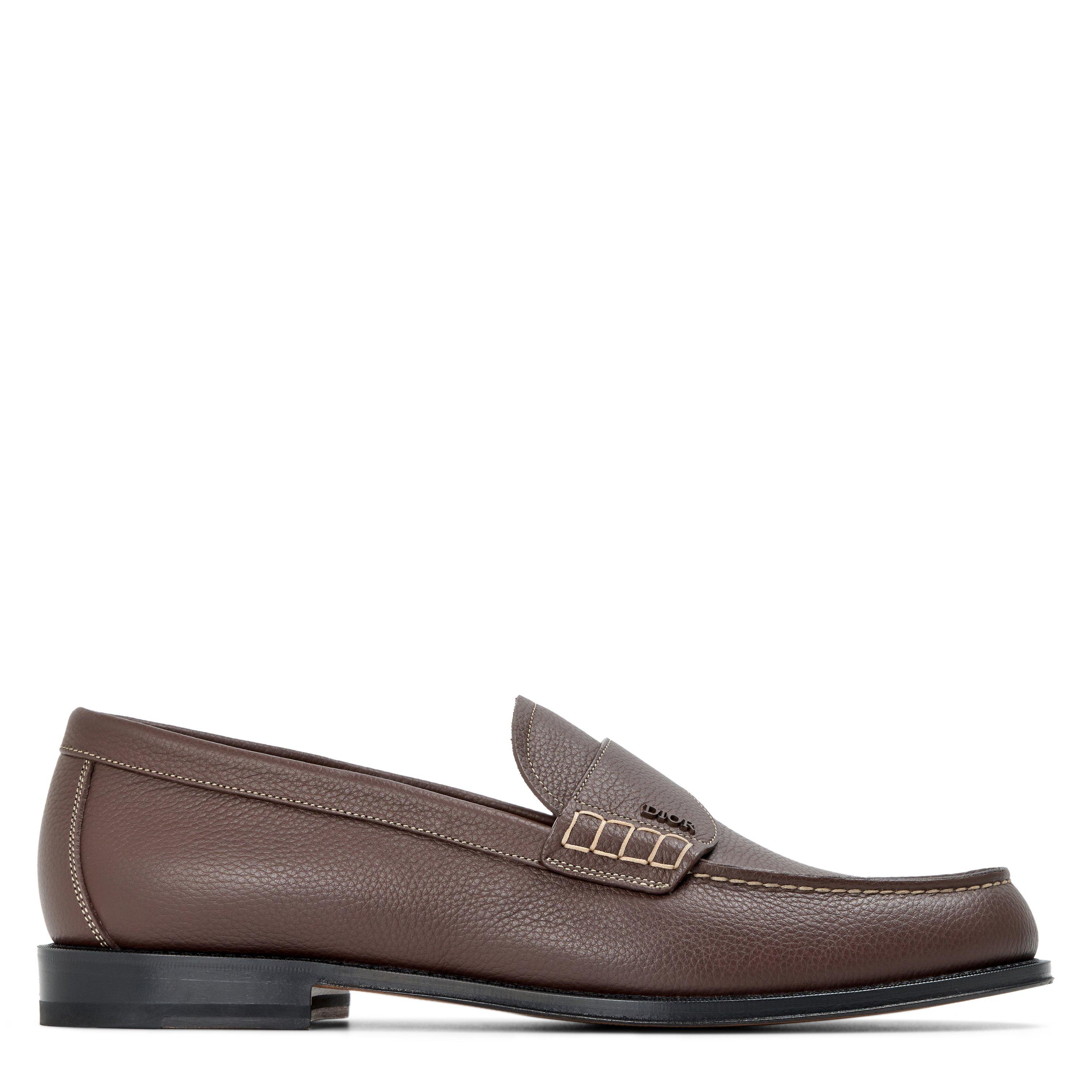 BROWN - DIOR - Men's Granville Saddle Leather Loafers - 1