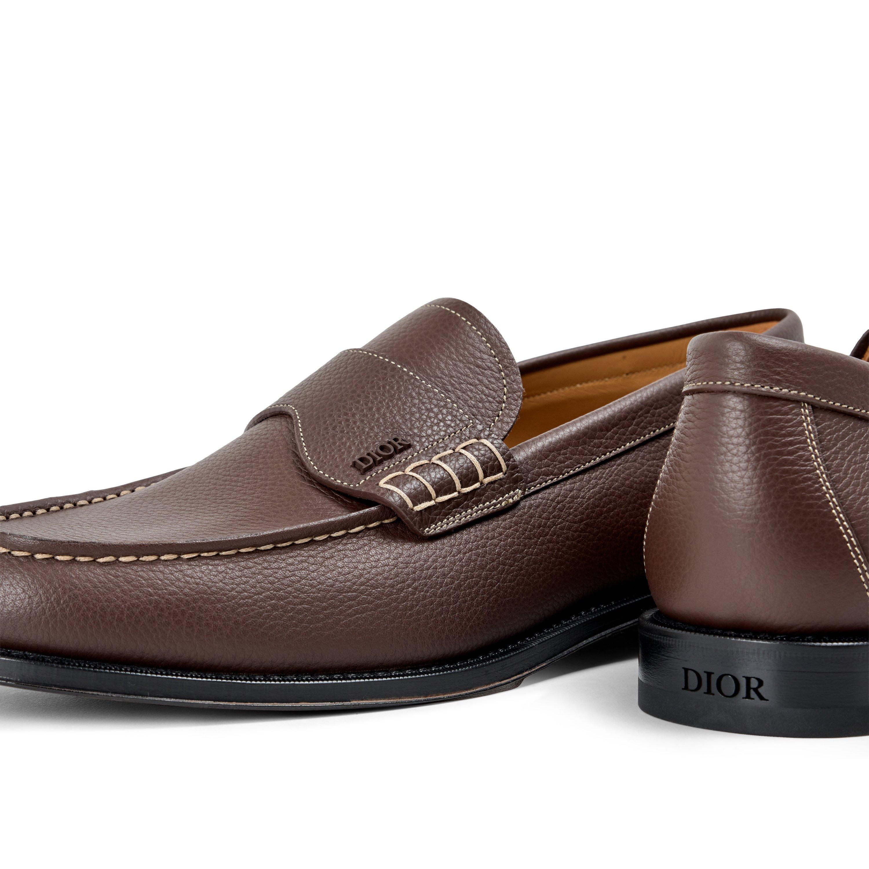 BROWN - DIOR - Men's Granville Saddle Leather Loafers - 3