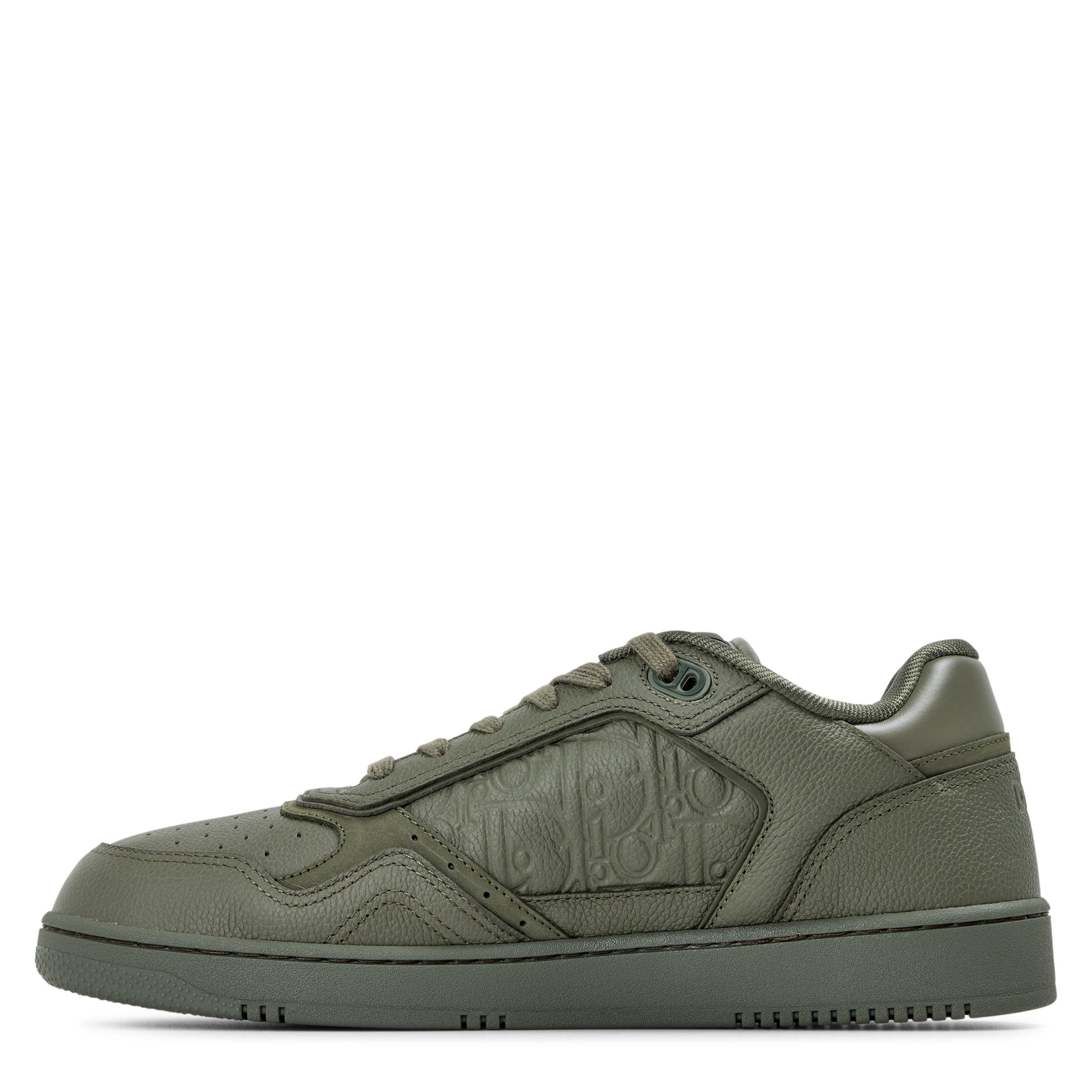 GREEN - DIOR - Men's B27 Oblique Leather Low-Top Trainers - 2