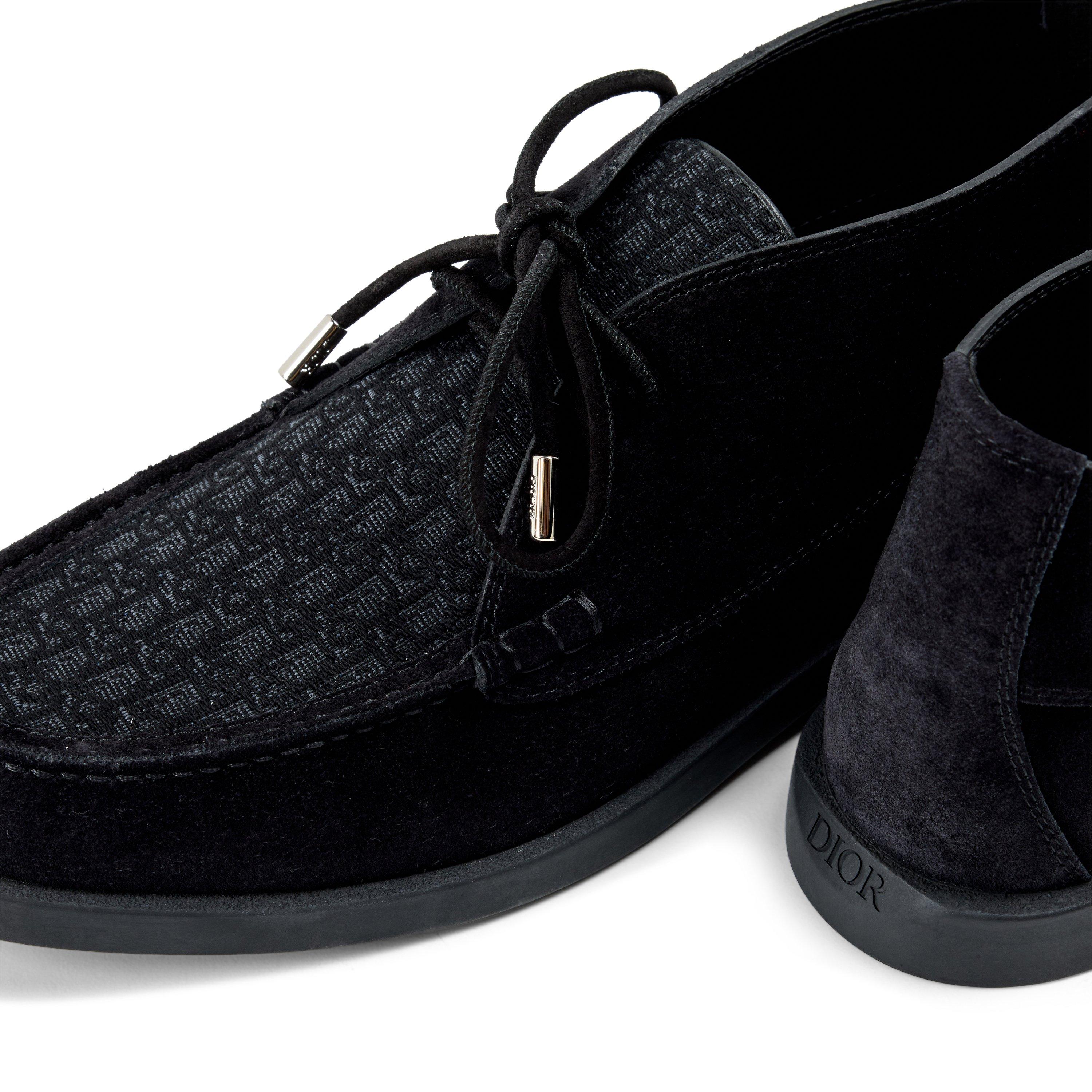 BLACK - DIOR - Men's CD Oblique Suede Chukka Boots - 3