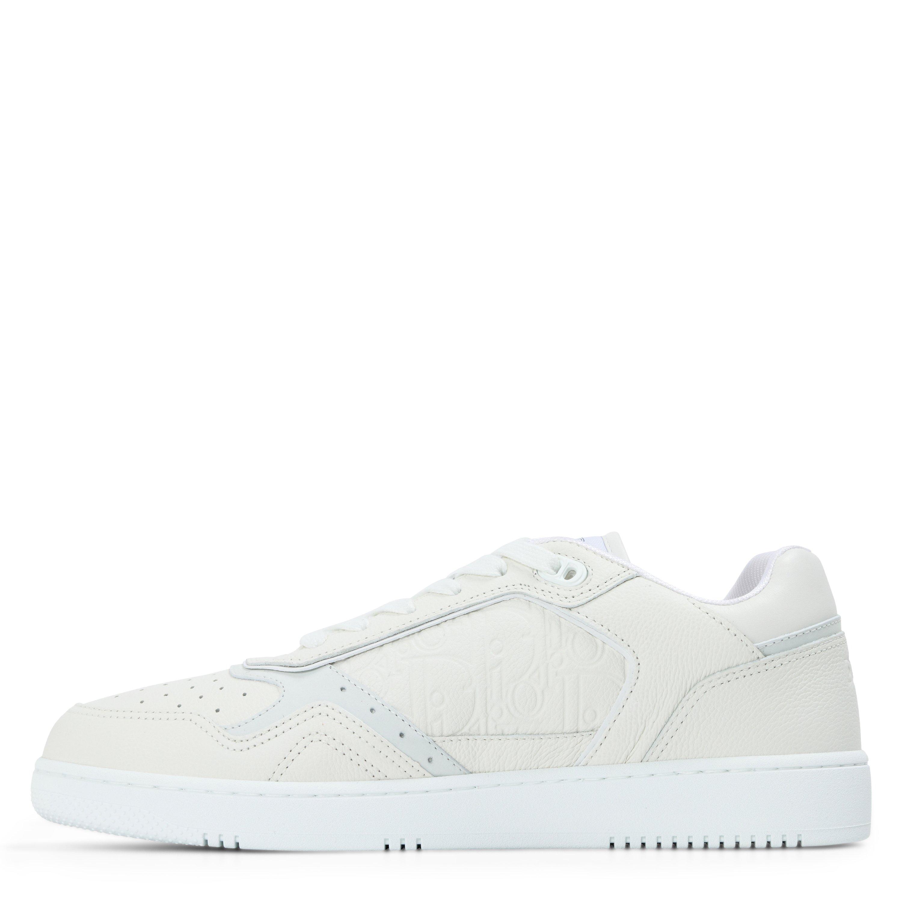 WHITE - DIOR - Men's B27 Oblique Leather Low-Top Trainers - 2