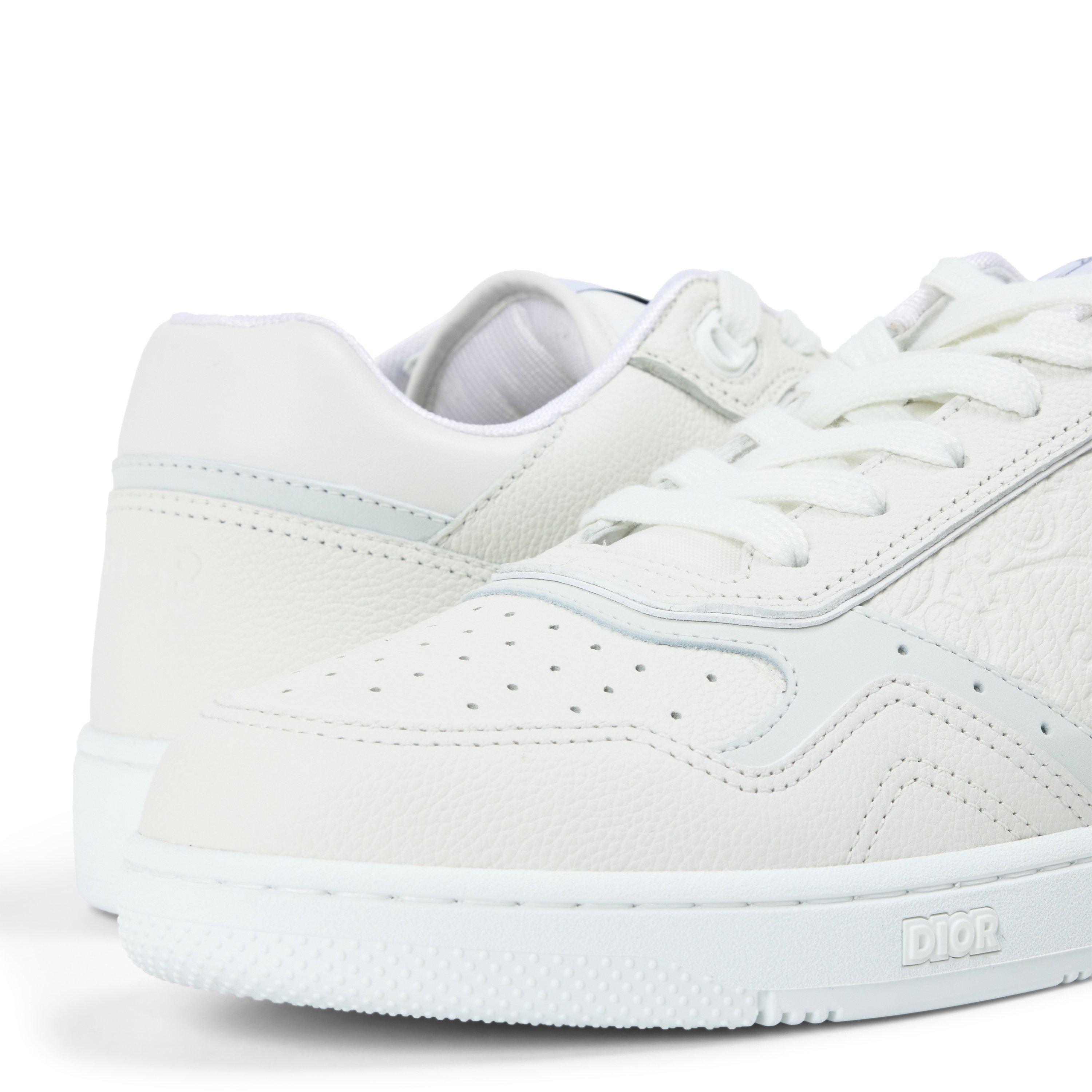 WHITE - DIOR - Men's B27 Oblique Leather Low-Top Trainers - 3