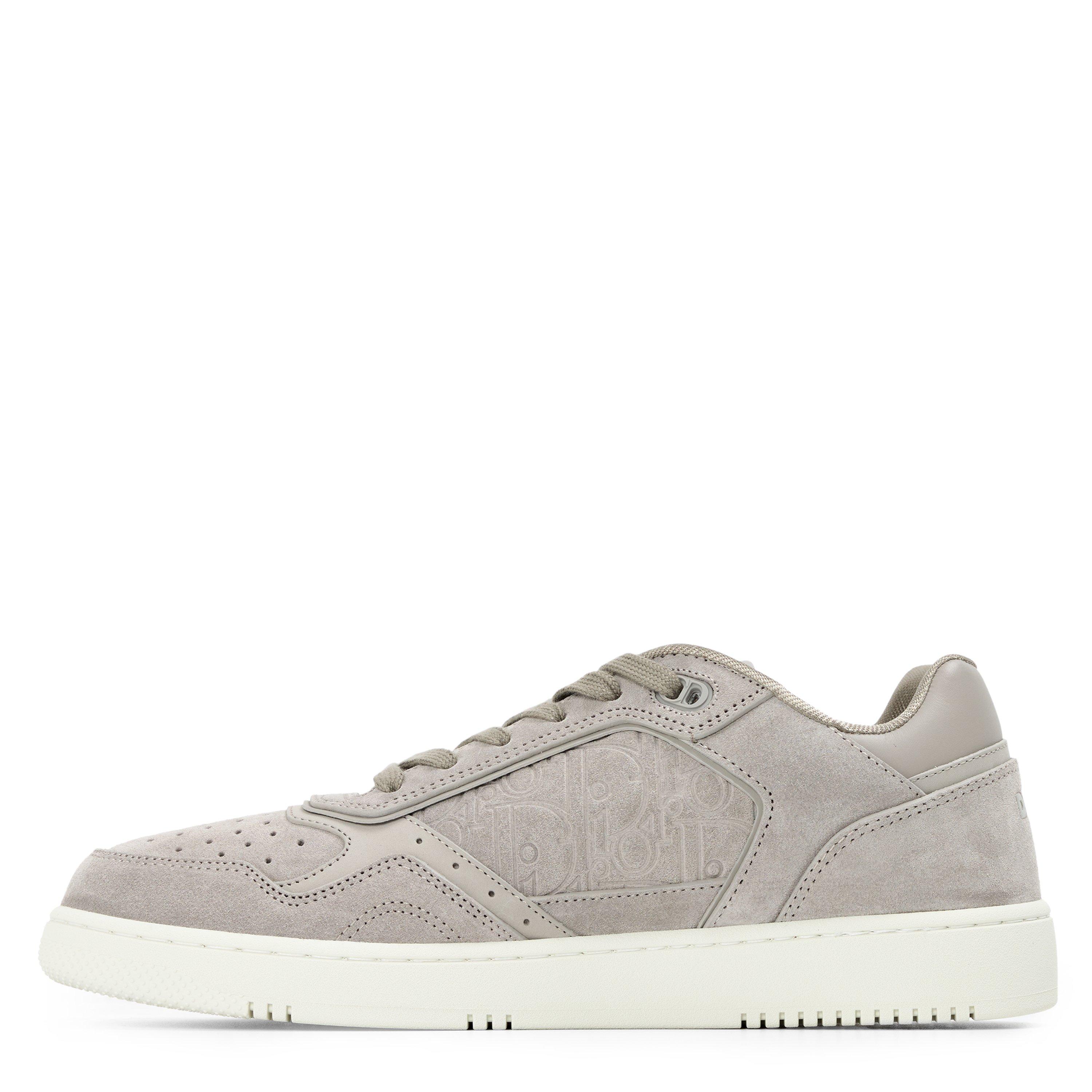 GREY - DIOR - Men's B27 Oblique Suede Low-Top Trainers - 2
