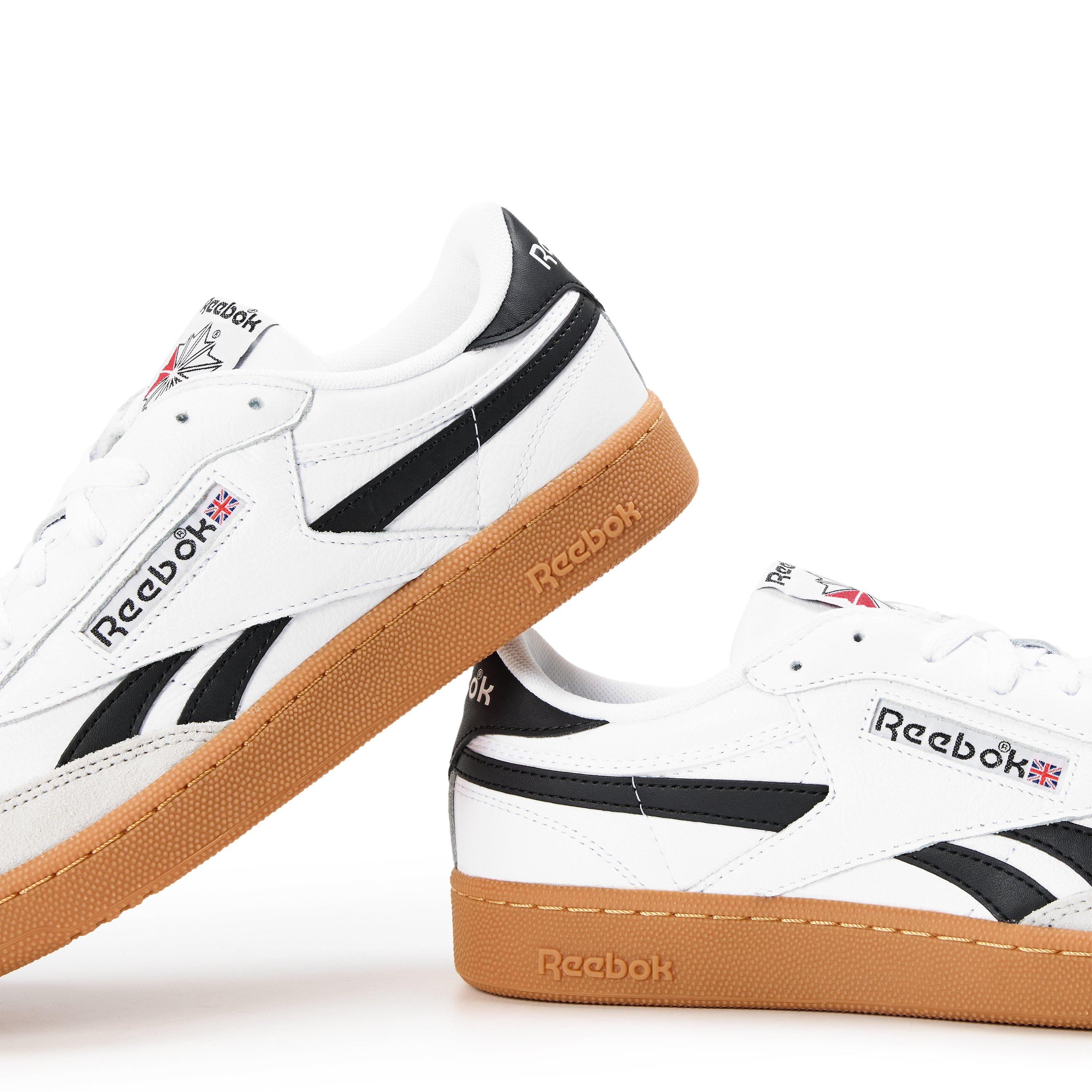 Blk/Wht/Gum - Reebok - Men's Club C Revenge Low-Top Trainers - 3