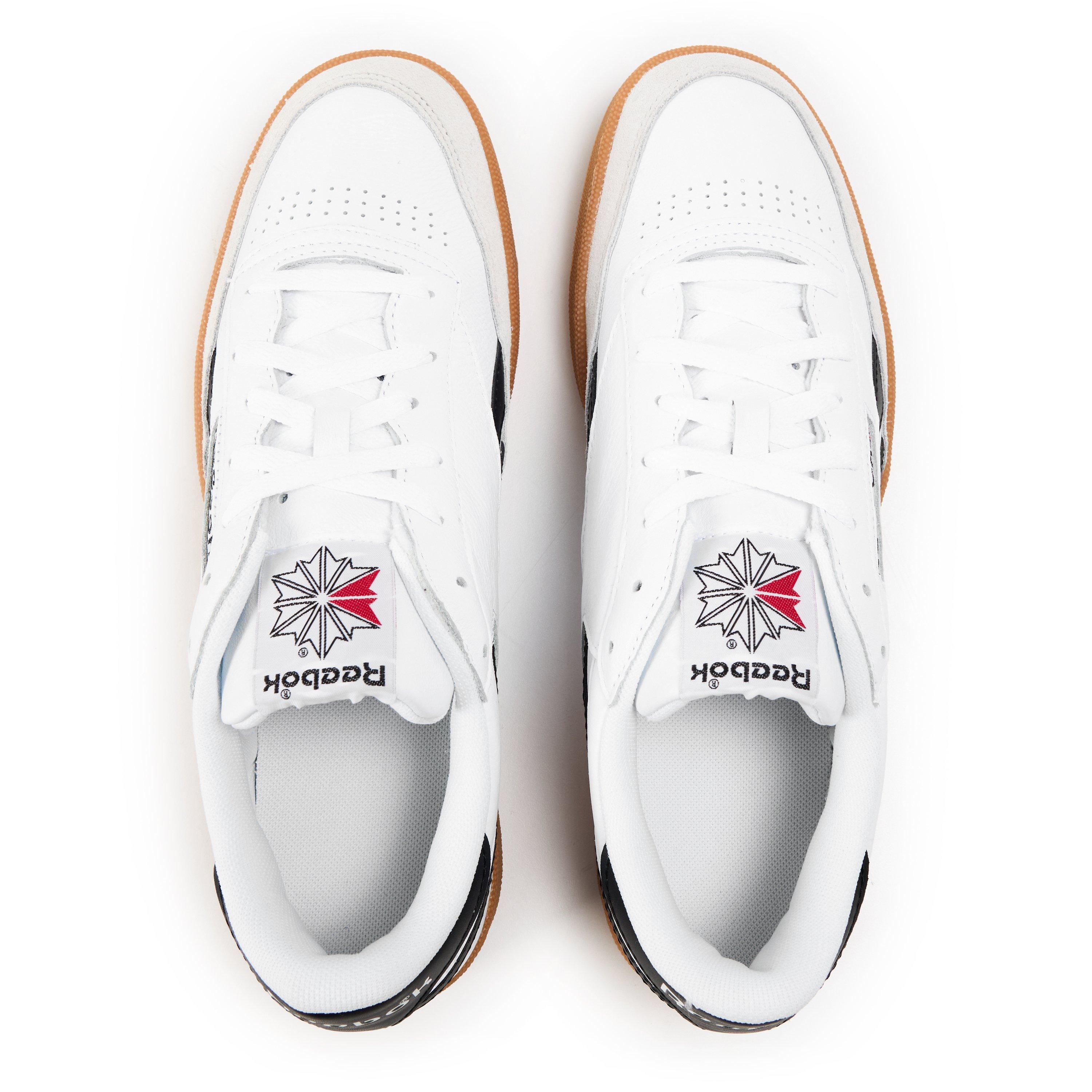 Blk/Wht/Gum - Reebok - Men's Club C Revenge Low-Top Trainers - 4