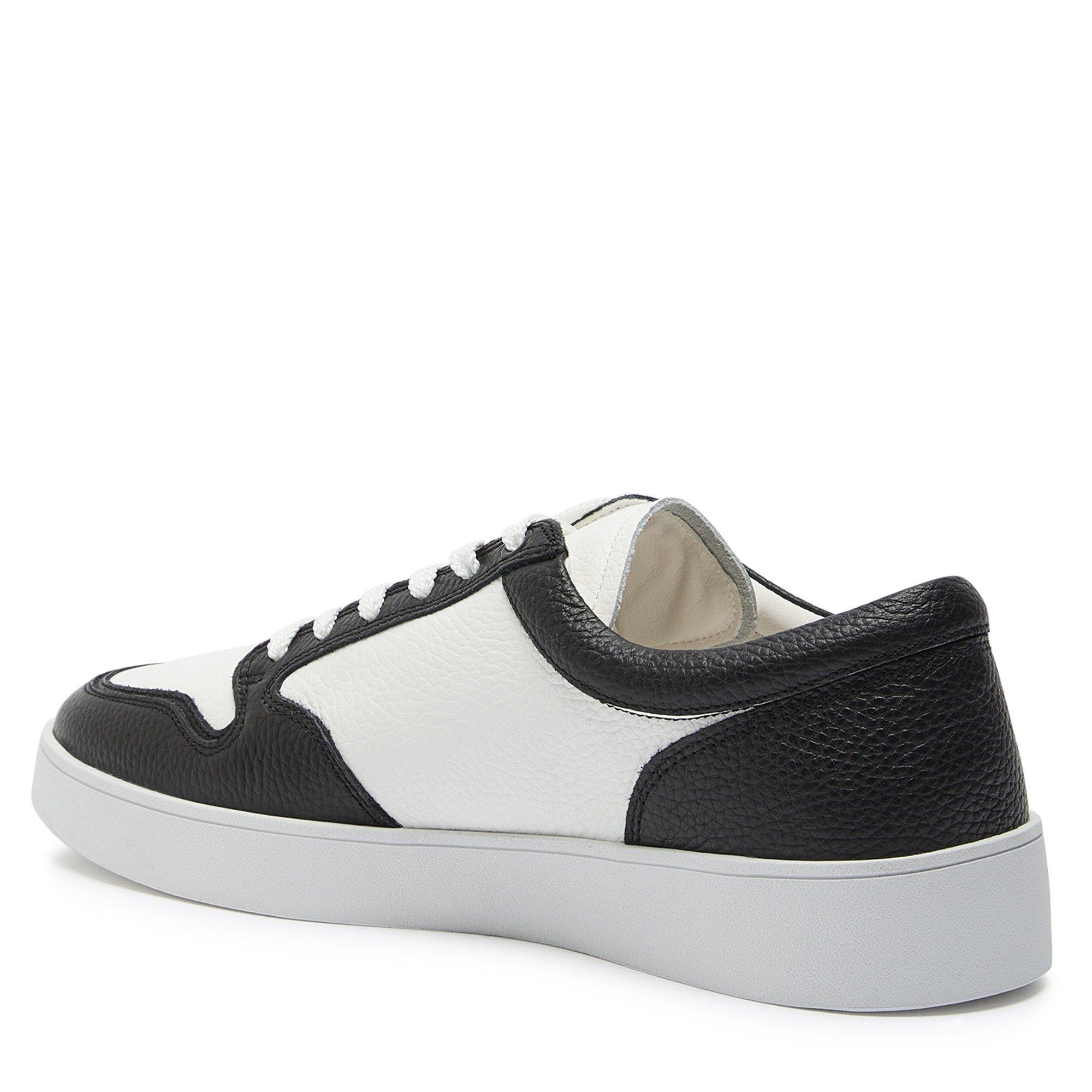 BLACK AND WHITE - Jude Llow - Men's Telier Nubuck Low-Top Trainers - 2