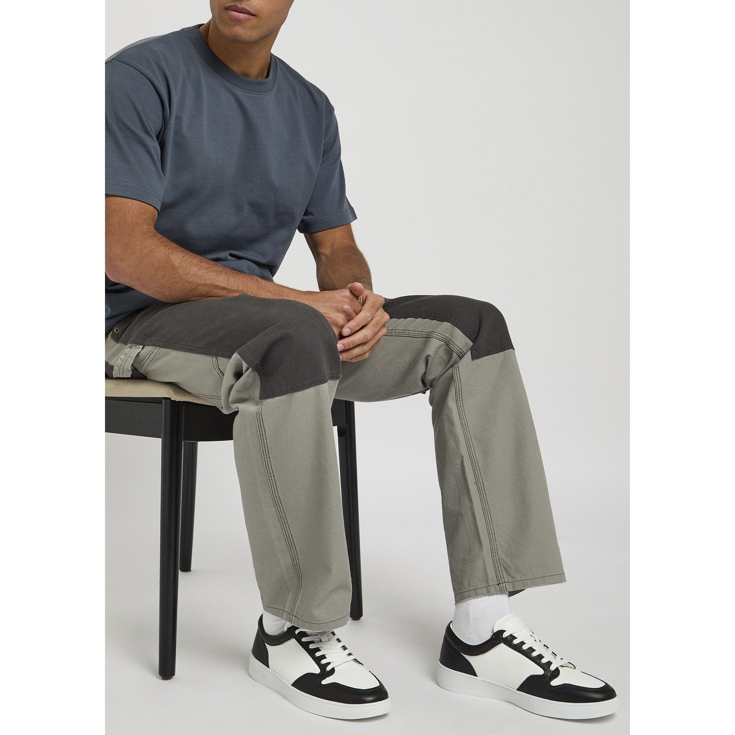 BLACK AND WHITE - Jude Llow - Men's Telier Nubuck Low-Top Trainers - 3