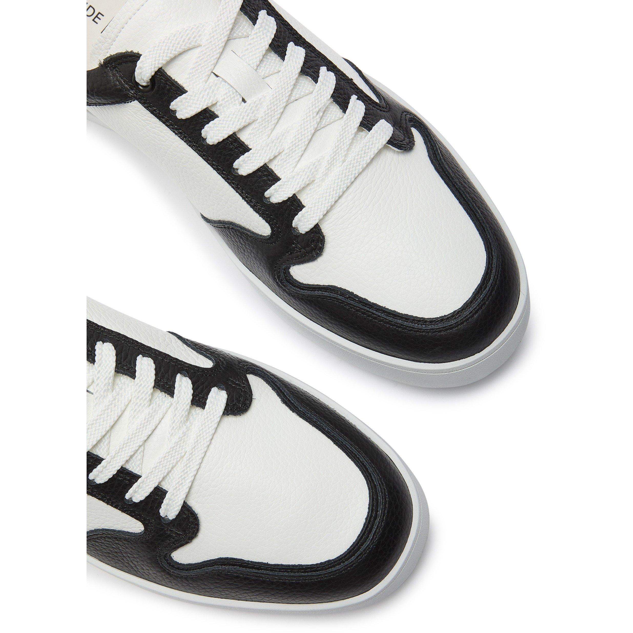 BLACK AND WHITE - Jude Llow - Men's Telier Nubuck Low-Top Trainers - 4