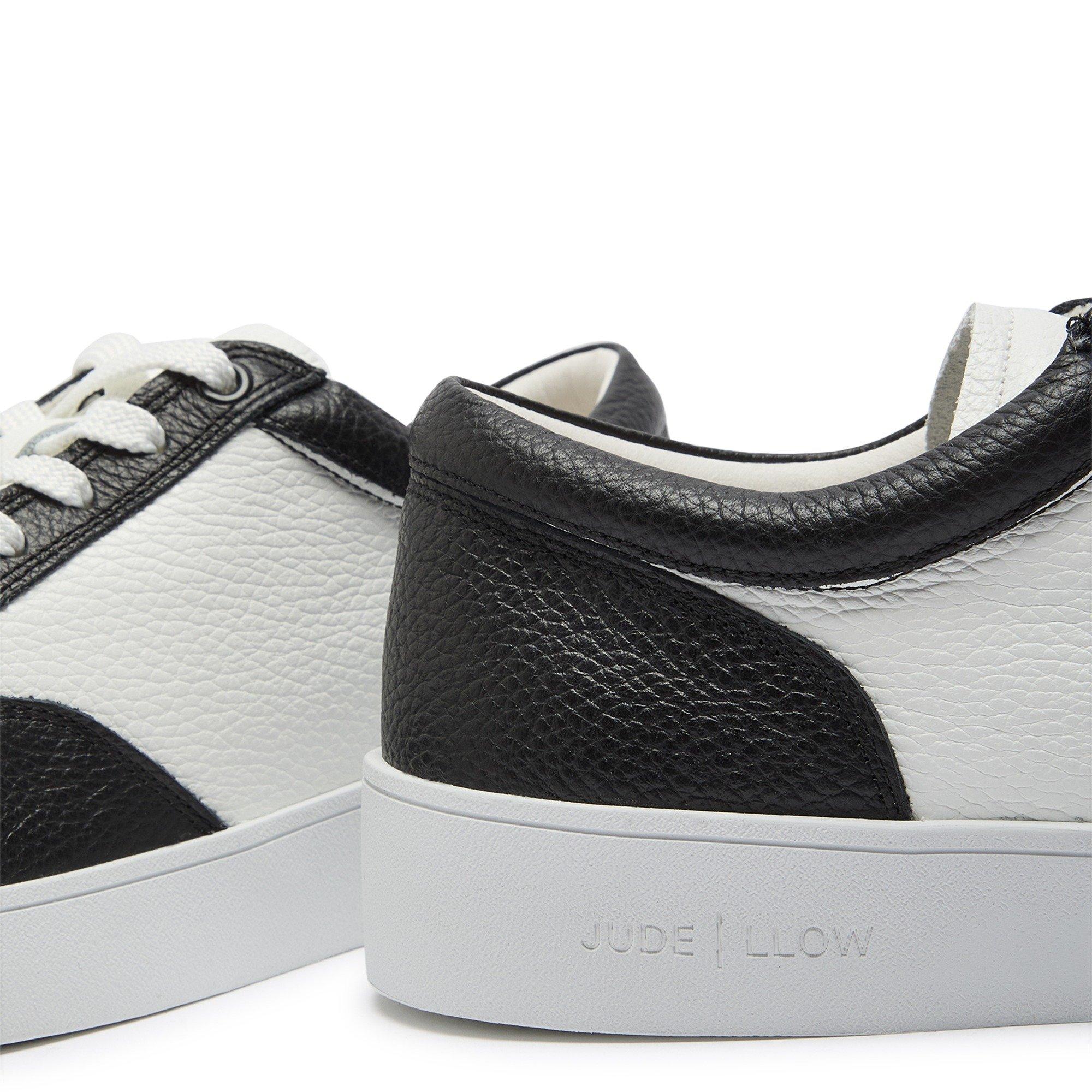 BLACK AND WHITE - Jude Llow - Men's Telier Nubuck Low-Top Trainers - 5