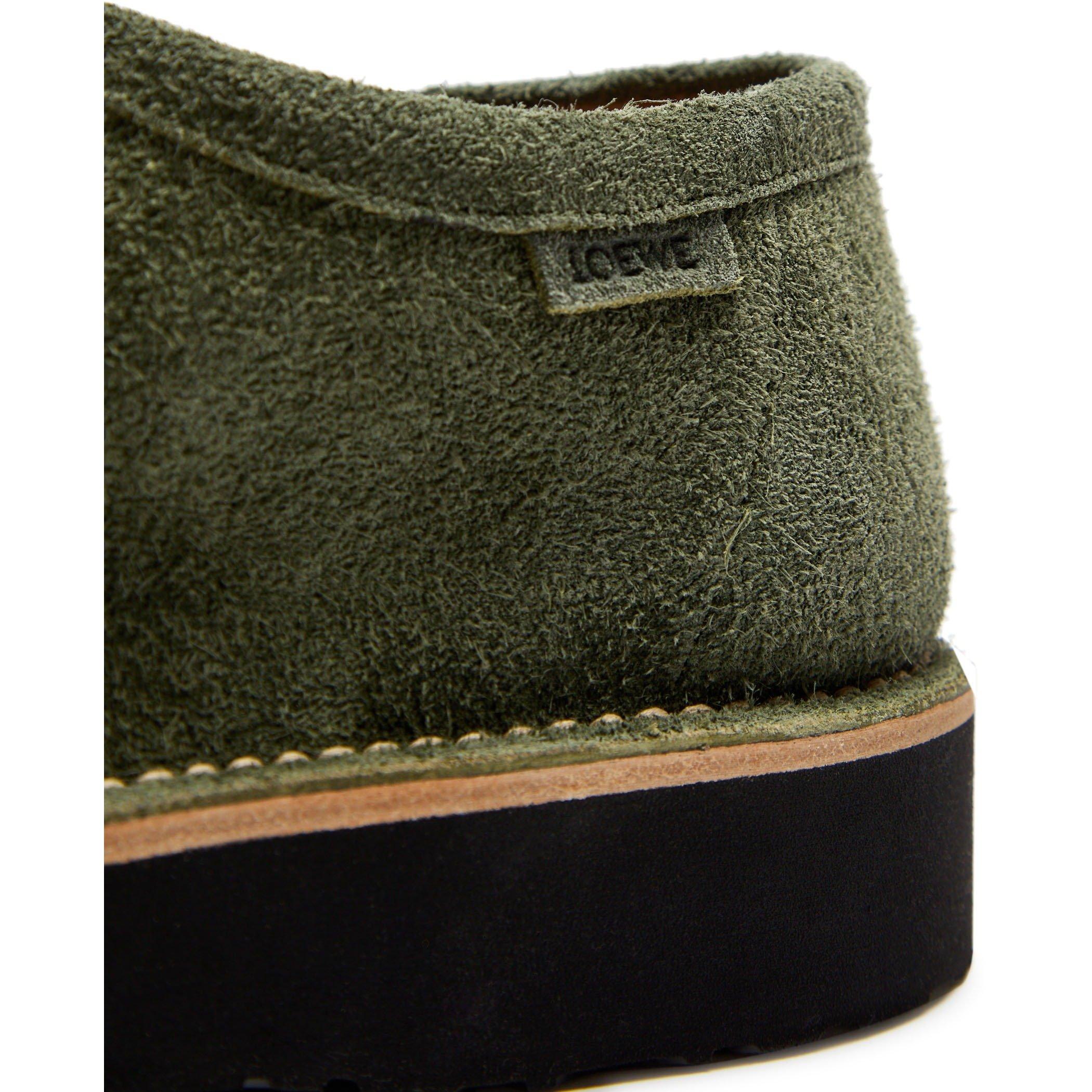 GREEN - LOEWE - Men's Faro Lace Up Suede Boat Shoes - 4