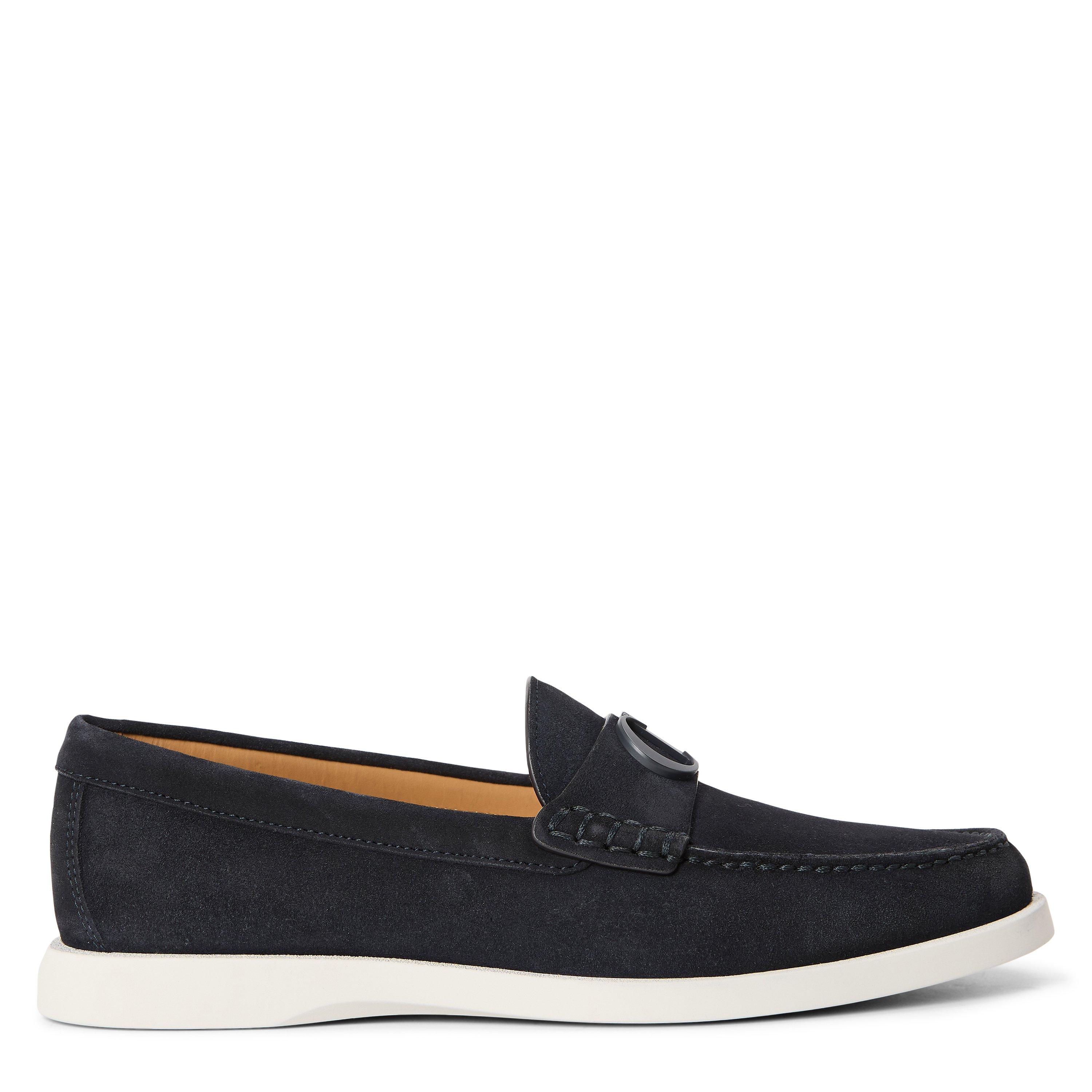 NAVY - DIOR - Men's Suede Boat Shoes - 1