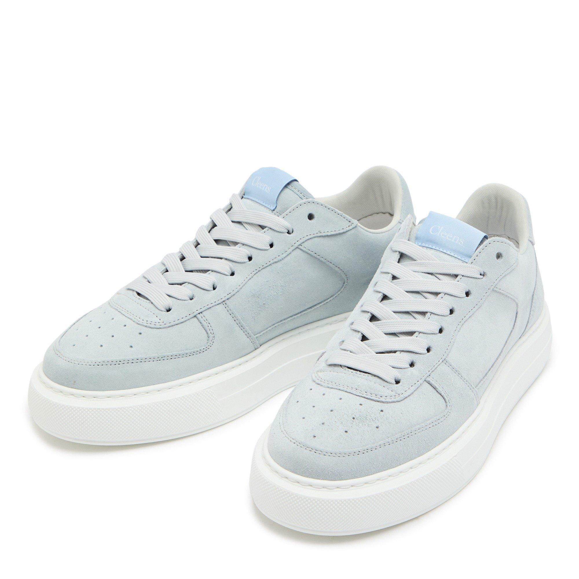 BLUE - Cleens - Men's Suede Court Trainers - 3