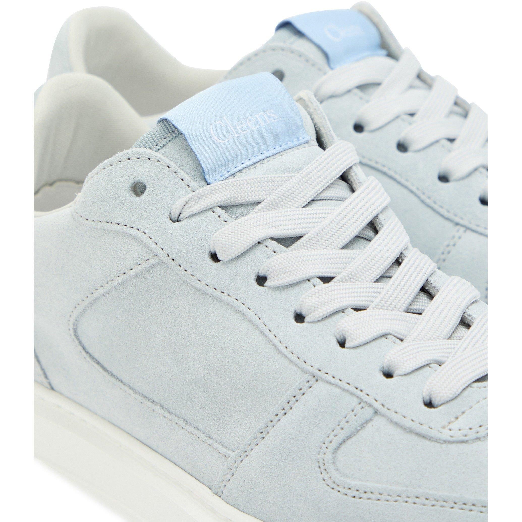 BLUE - Cleens - Men's Suede Court Trainers - 4