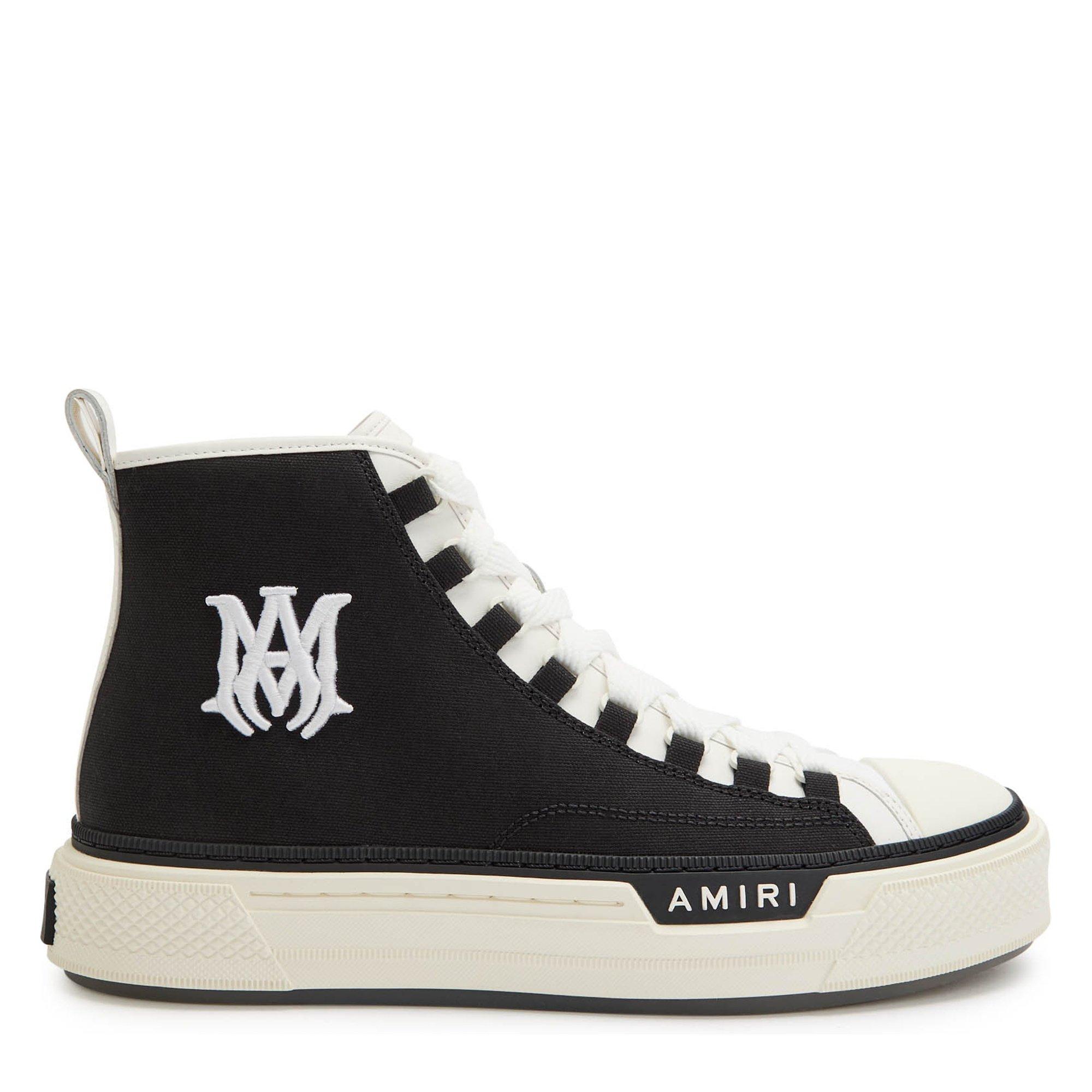 BLACK AND WHITE - Amiri - AM MA COURT HI TOP SNEAKER