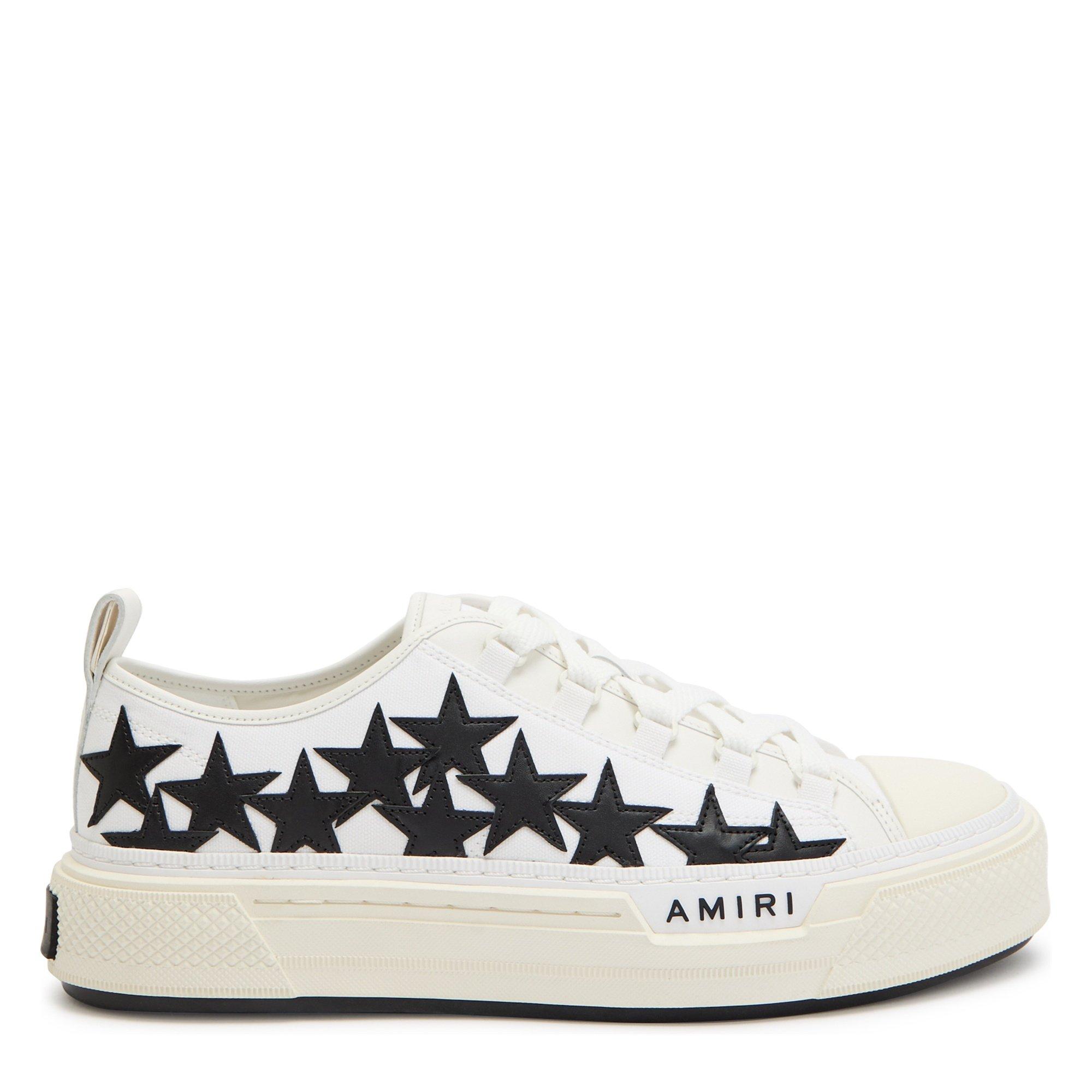 WHITE AND BLACK - Amiri - AM STARS COURT LOW TOP SNEAKER