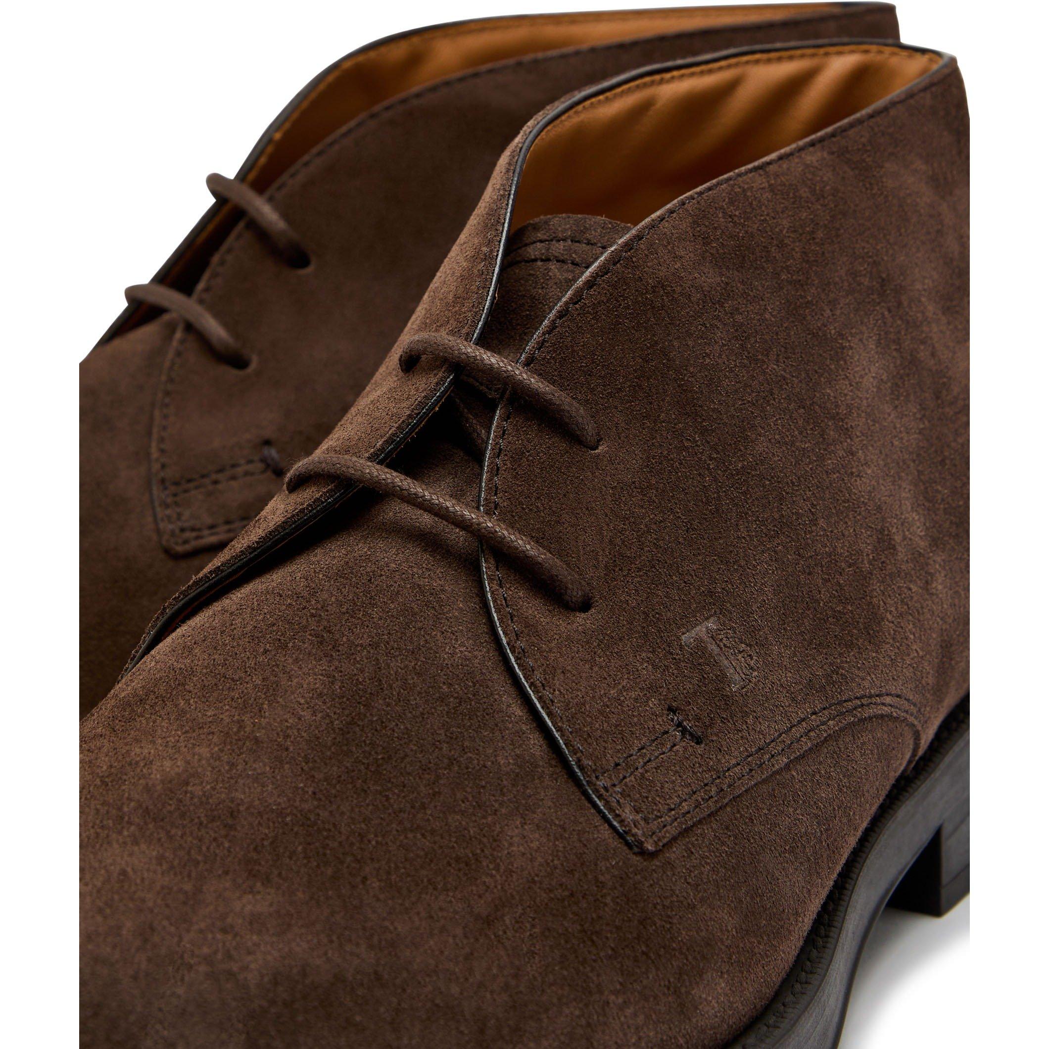 BROWN - Tods - Men's Polacco Formale Gomma Suede Desert Boots - 4