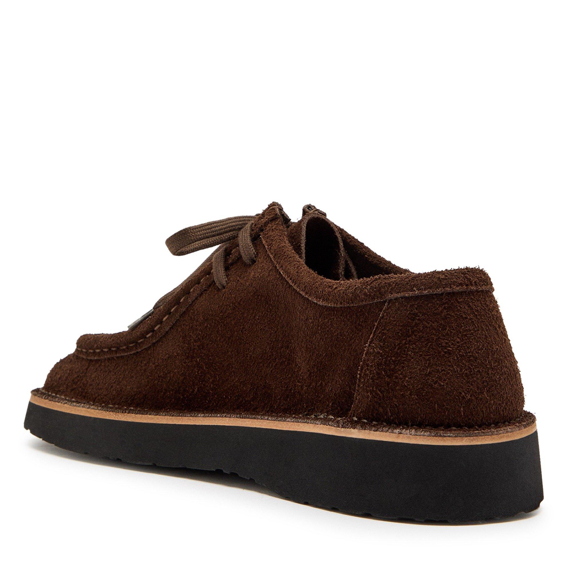 DARK BROWN - LOEWE - Men's Faro Suede Derby Shoes - 2