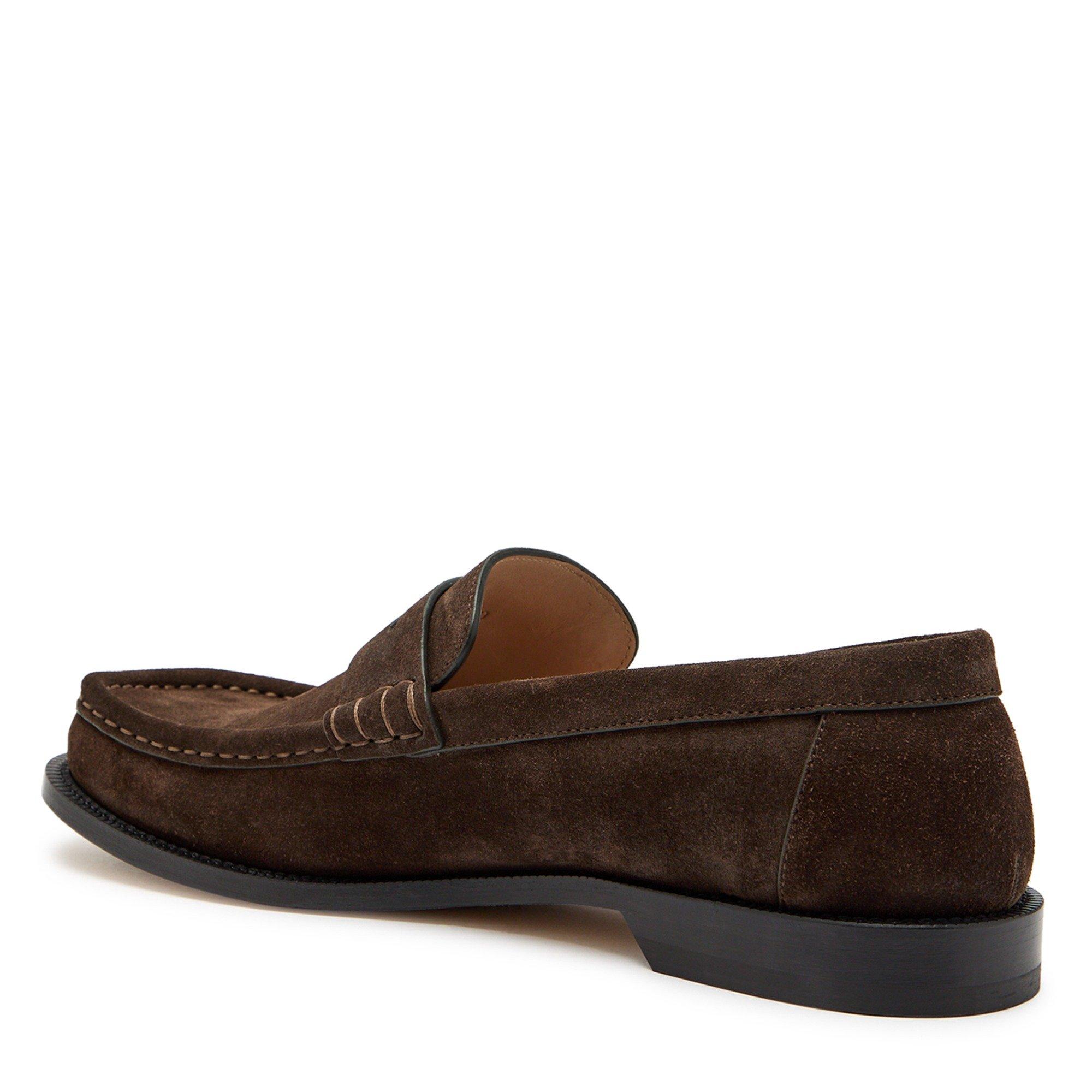 DARK BROWN - LOEWE - Men's Campo Suede Loafers - 2