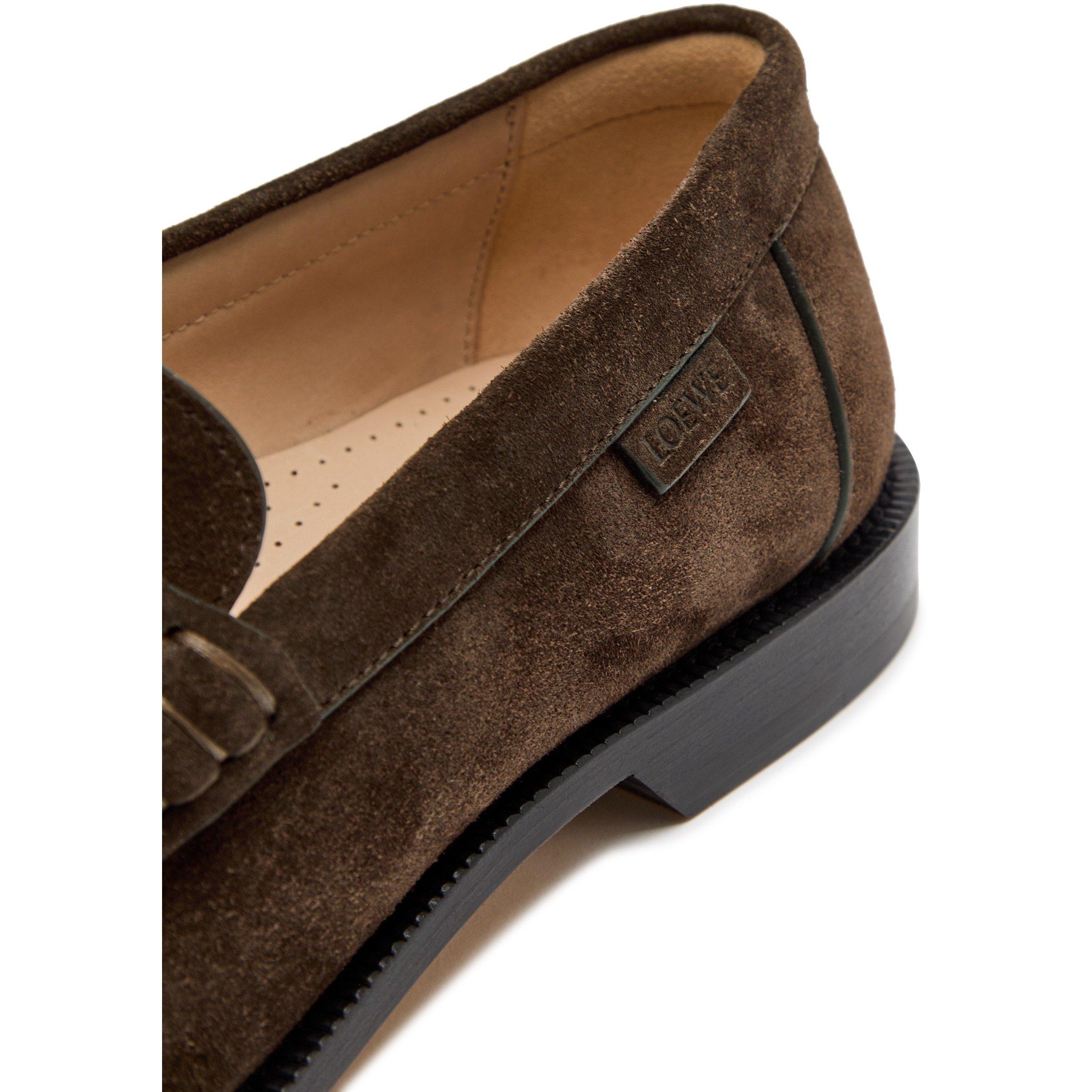DARK BROWN - LOEWE - Men's Campo Suede Loafers - 4