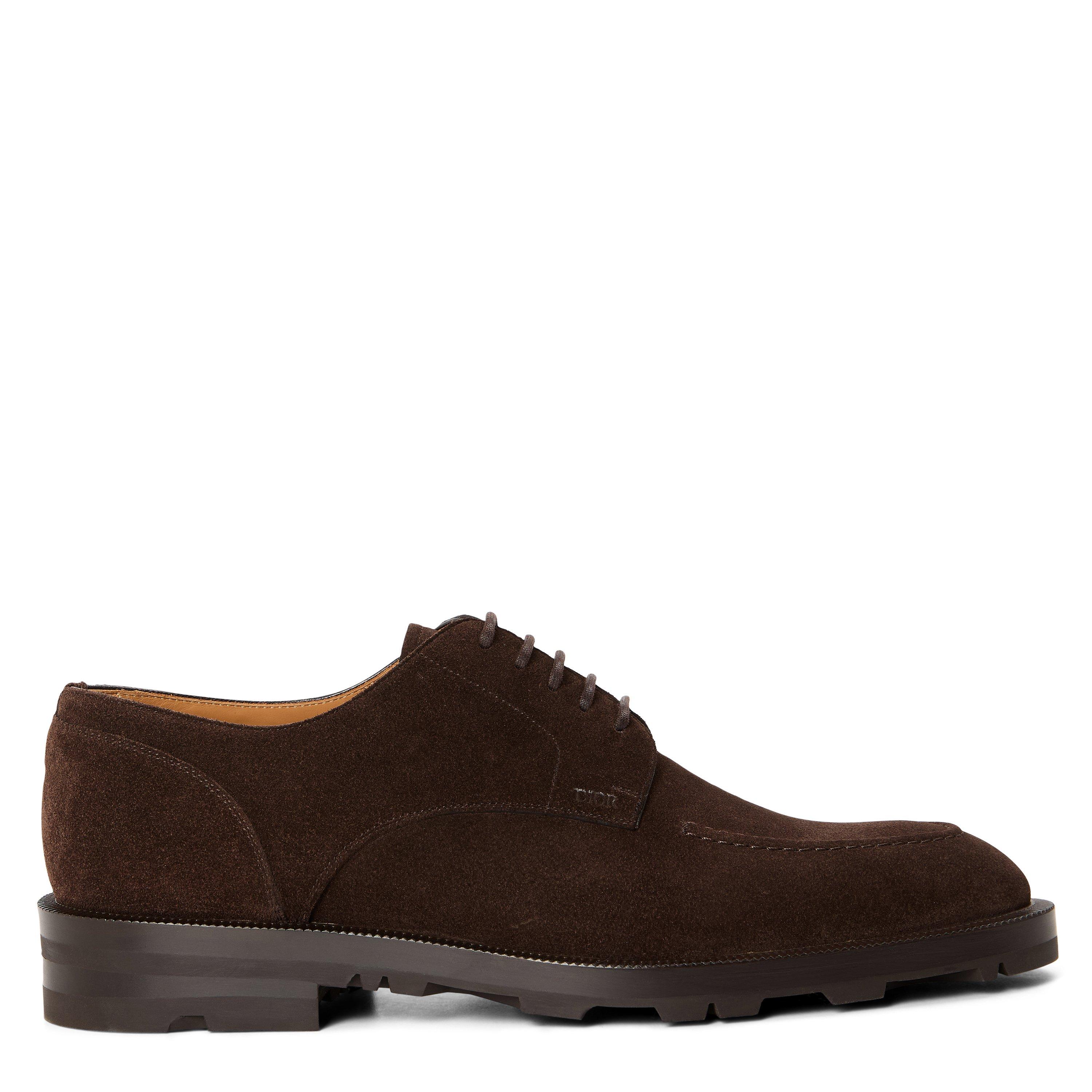 BROWN - DIOR - Men's Regency Suede Derby Shoes - 1