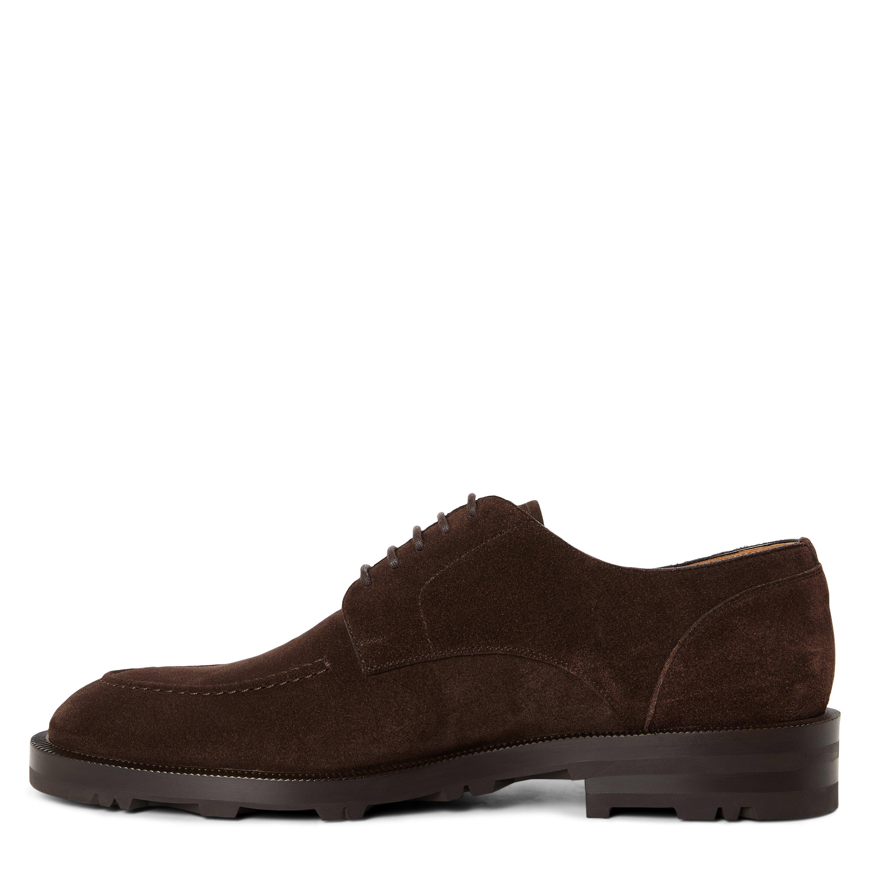 BROWN - DIOR - Men's Regency Suede Derby Shoes - 2