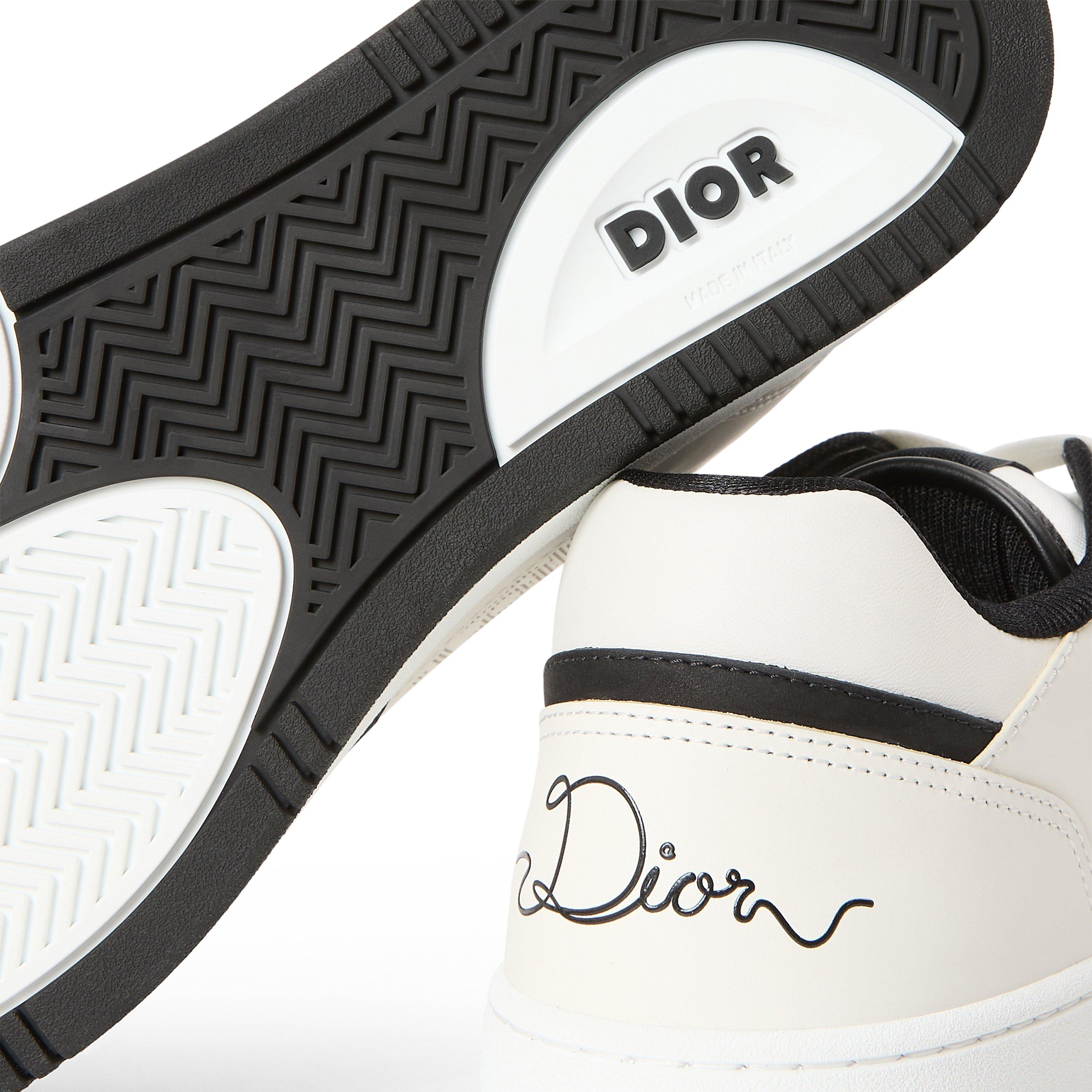 WHITE - DIOR - Men's B27 Leather Low-Top Trainers - 3