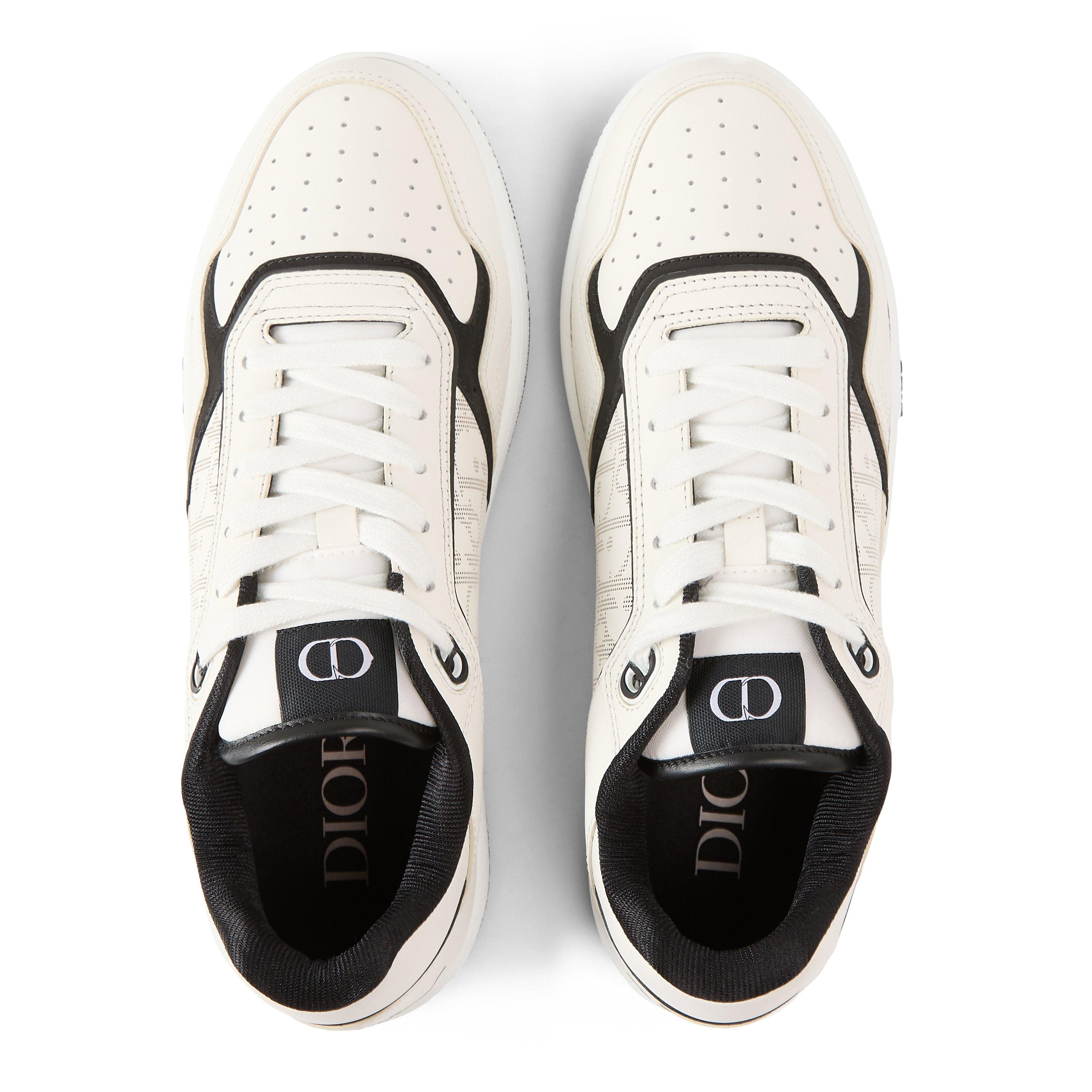 WHITE - DIOR - Men's B27 Leather Low-Top Trainers - 4